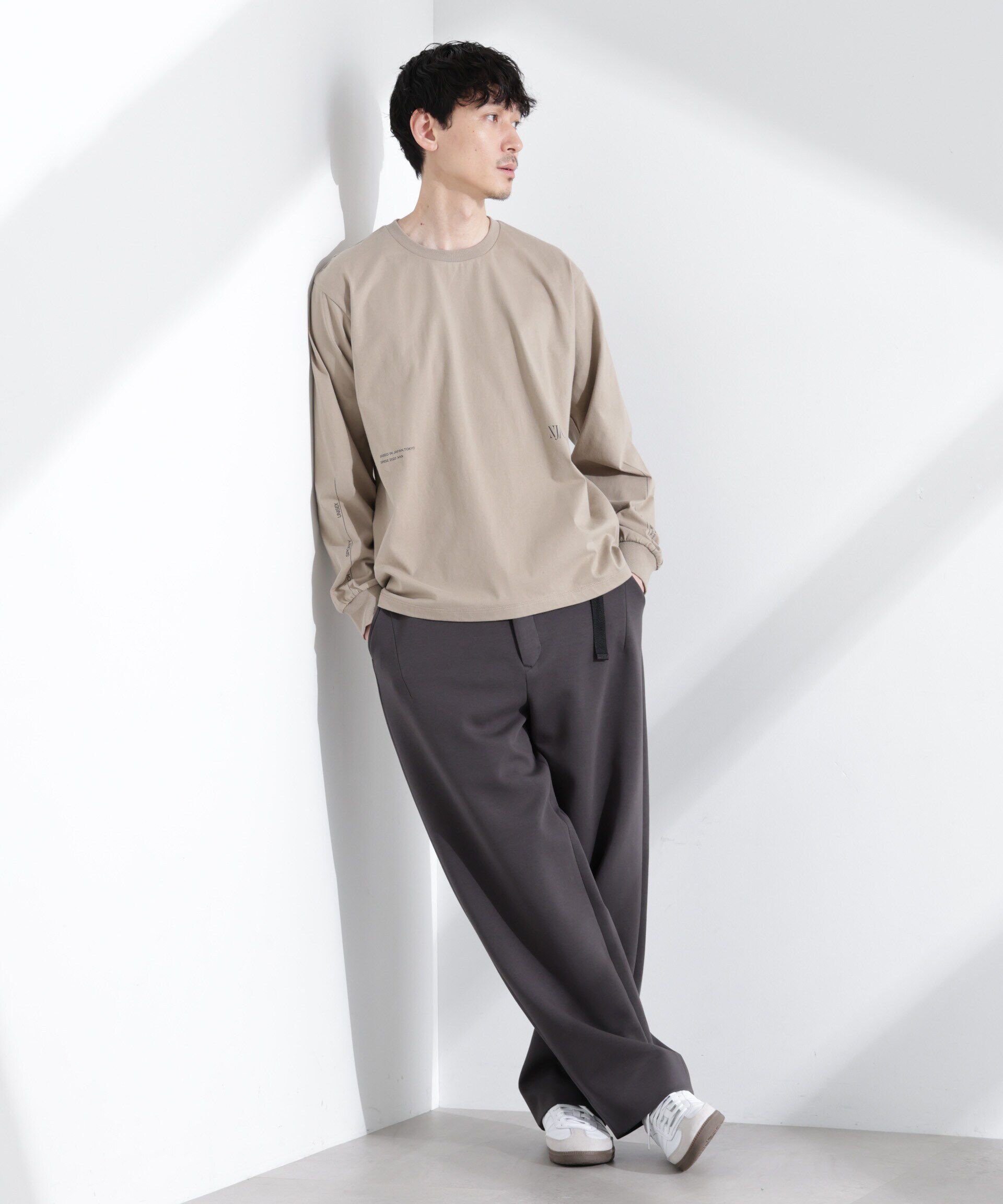 nano･universe「｢NJ/CLUB｣ ロゴプリントロングスリーブTシャツ」|Tシャツ・カットソー|