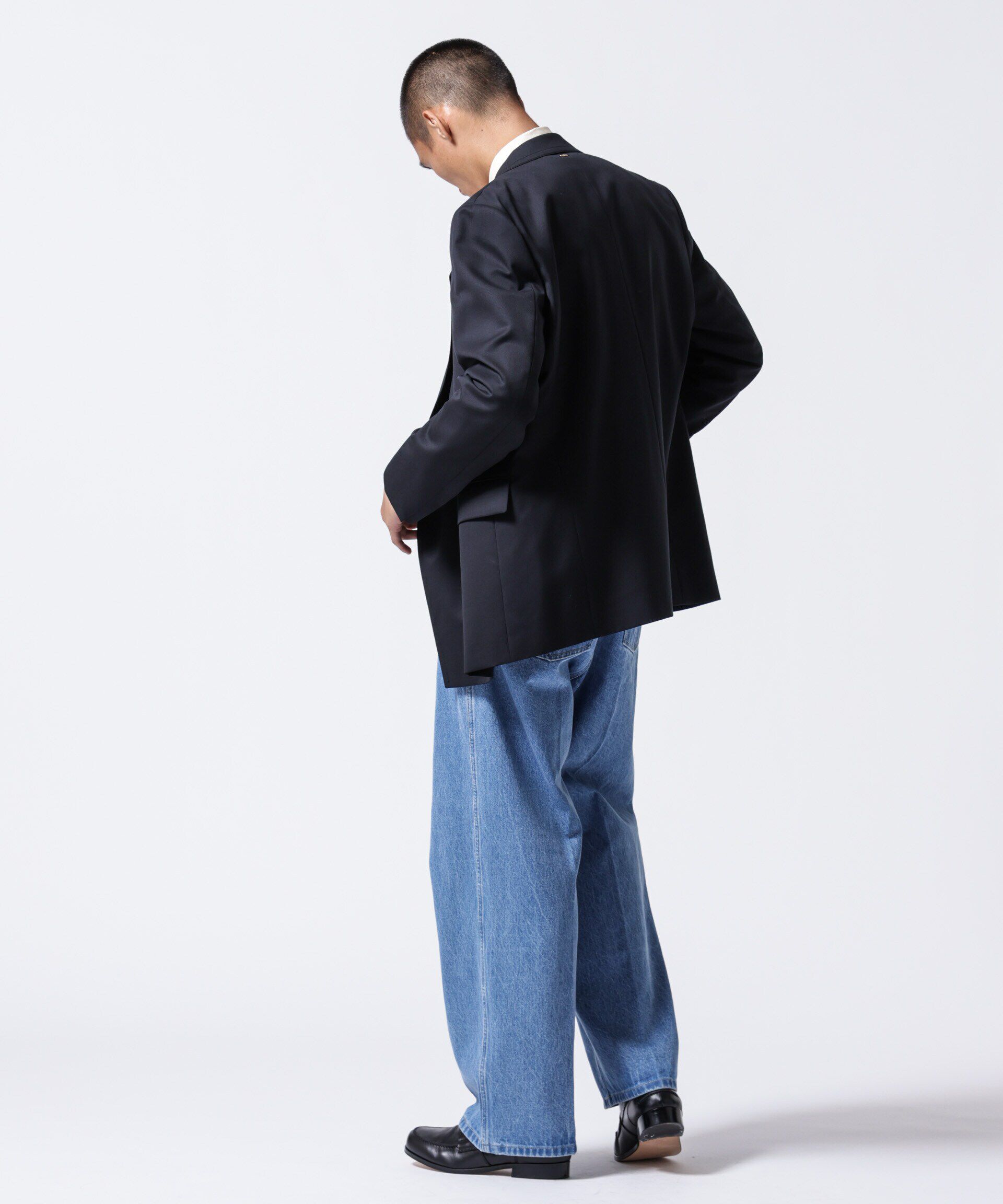 nano･universe「「ASSEMBLANC」ラップディティールデニムトラウザー」|チノ|