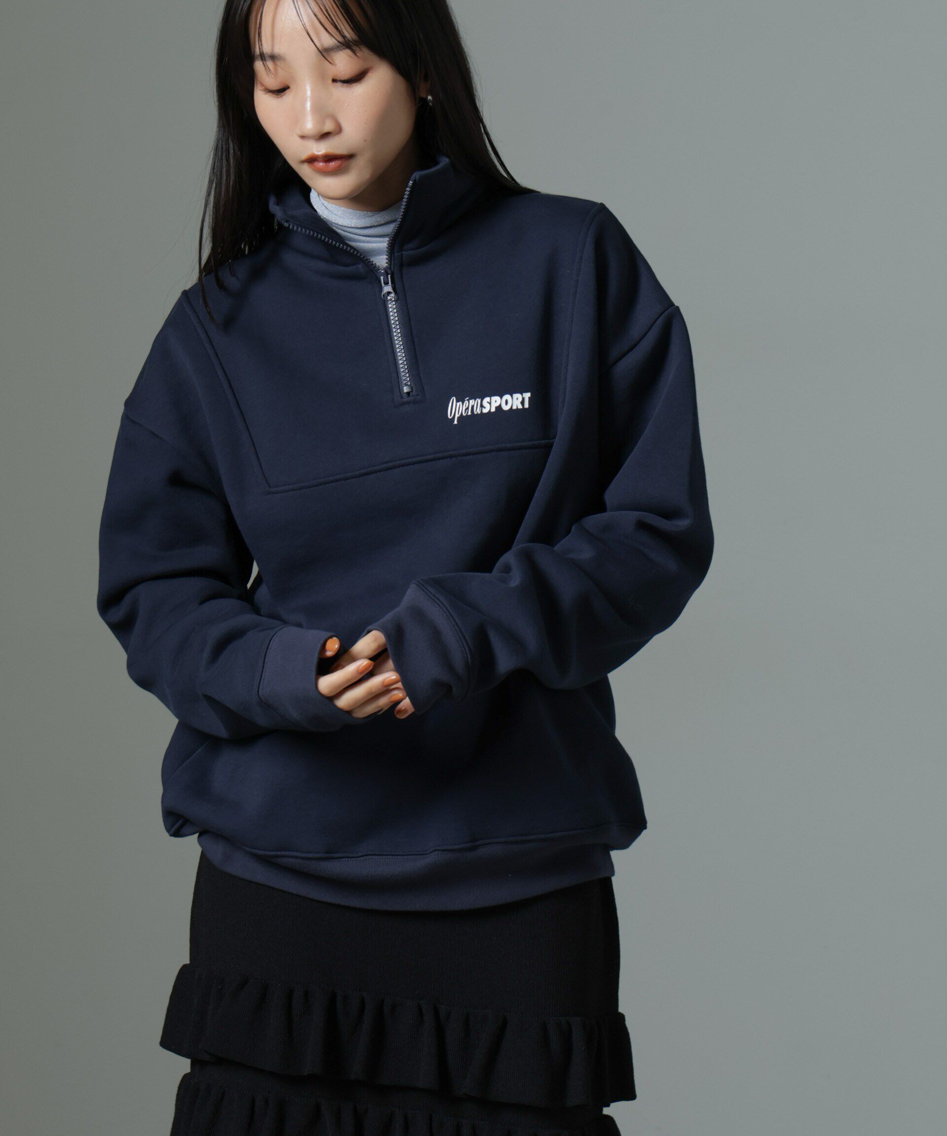 nano･universe「OperaSPORT/MARLEY UNISEX HALFZIP」|Tシャツ・カットソー|ネイビー