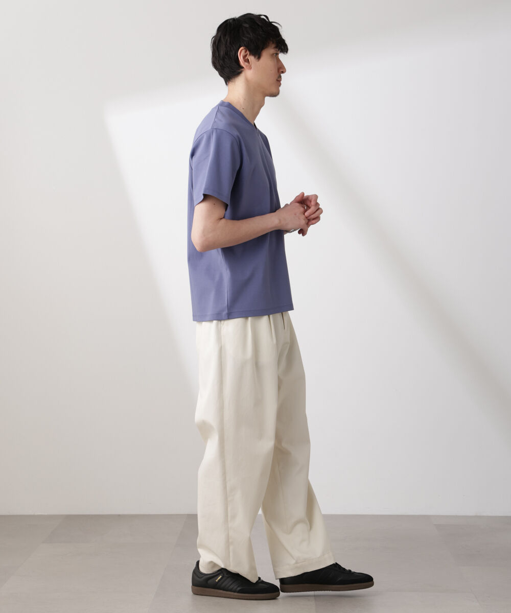 nano･universe「ジャケT(R)プレミアム Vネック 半袖」|Tシャツ・カットソー|