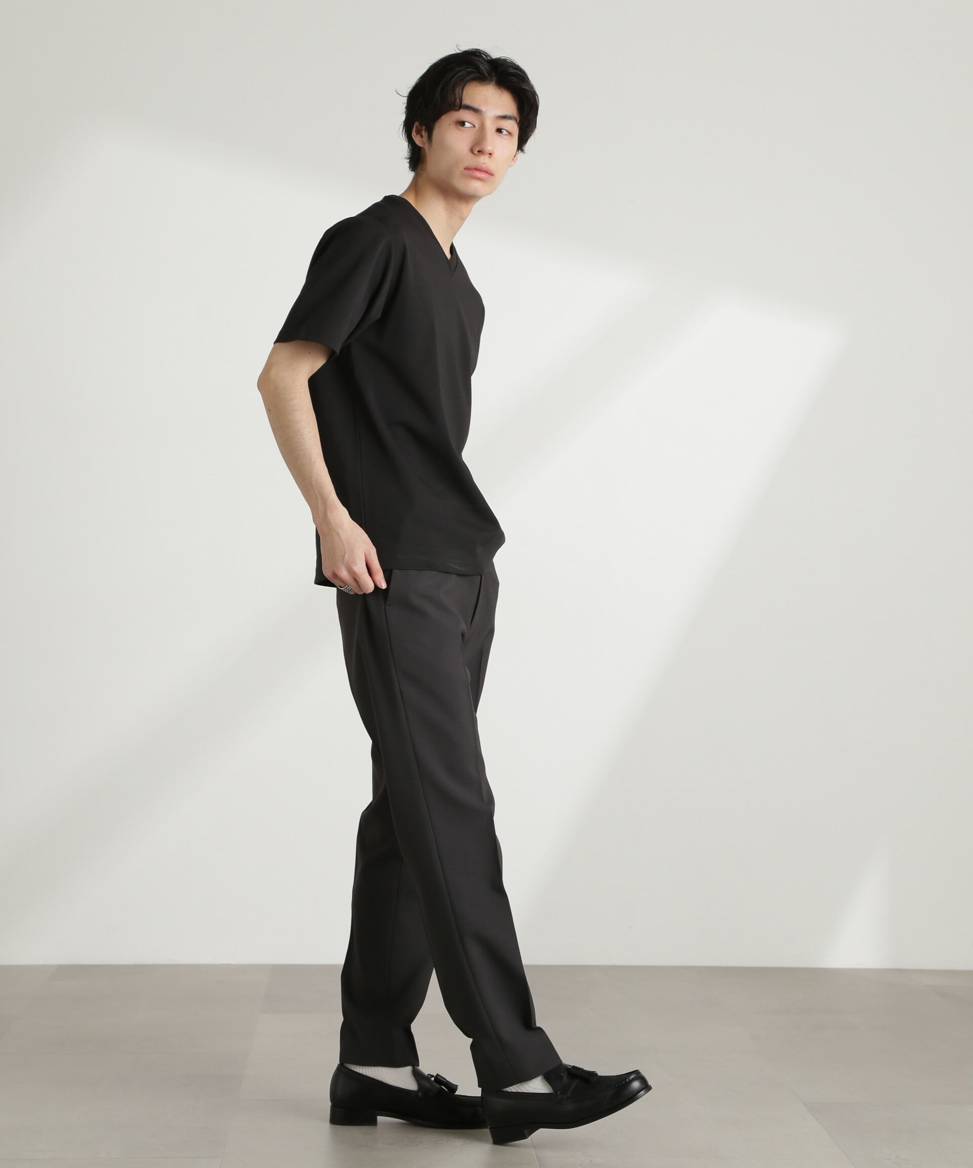 nano･universe「ダブルスムースVネックTシャツ 半袖」|Tシャツ・カットソー|