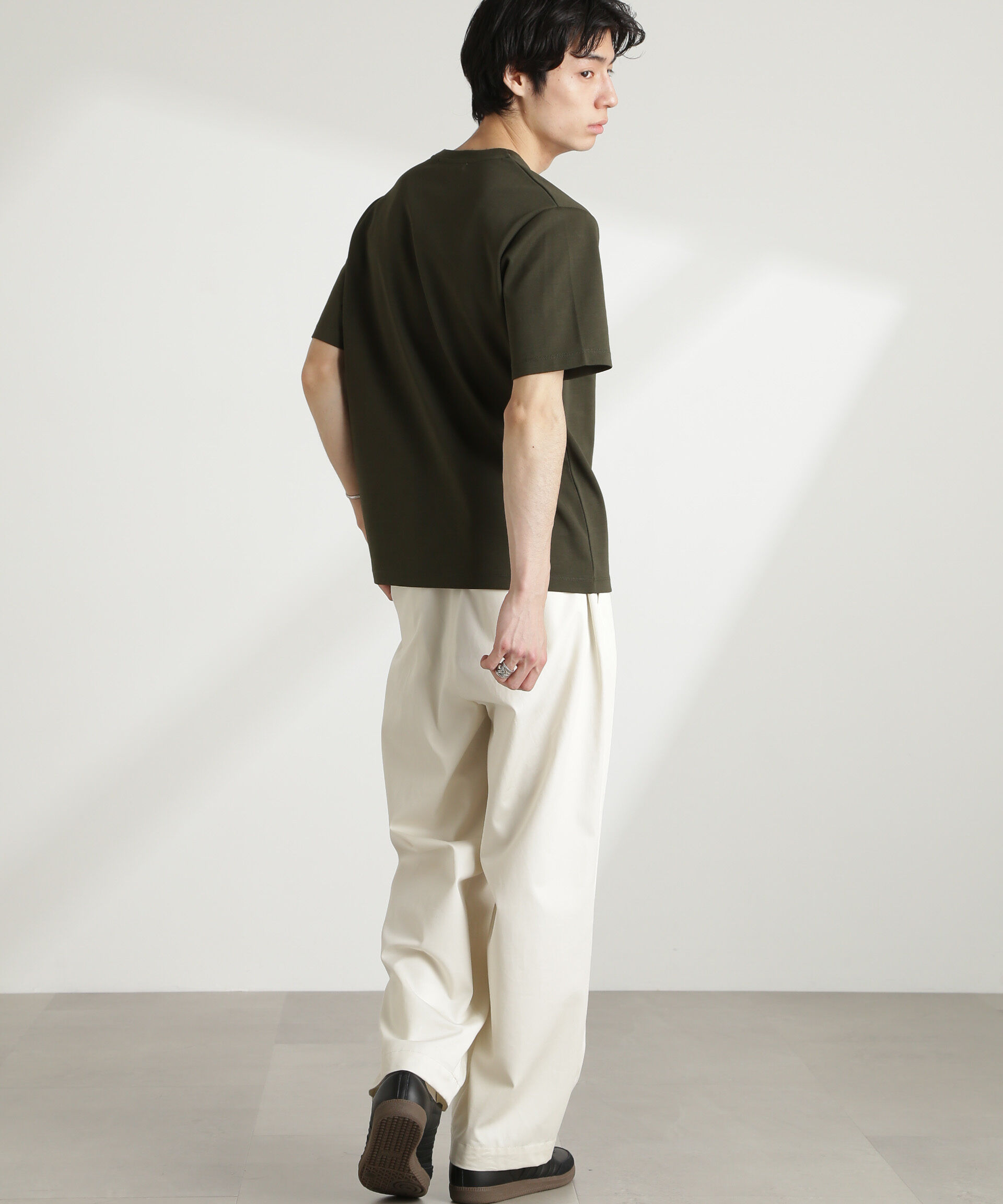 nano･universe「ダブルスムースVネックTシャツ 半袖」|Tシャツ・カットソー|