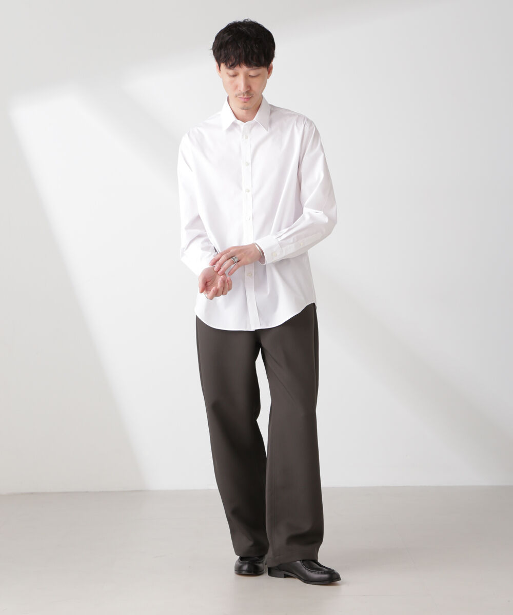 nano･universe「ESTENEIGE(R) レギュラーカラーシャツ 長袖/接触冷感」|シャツ・ブラウス|