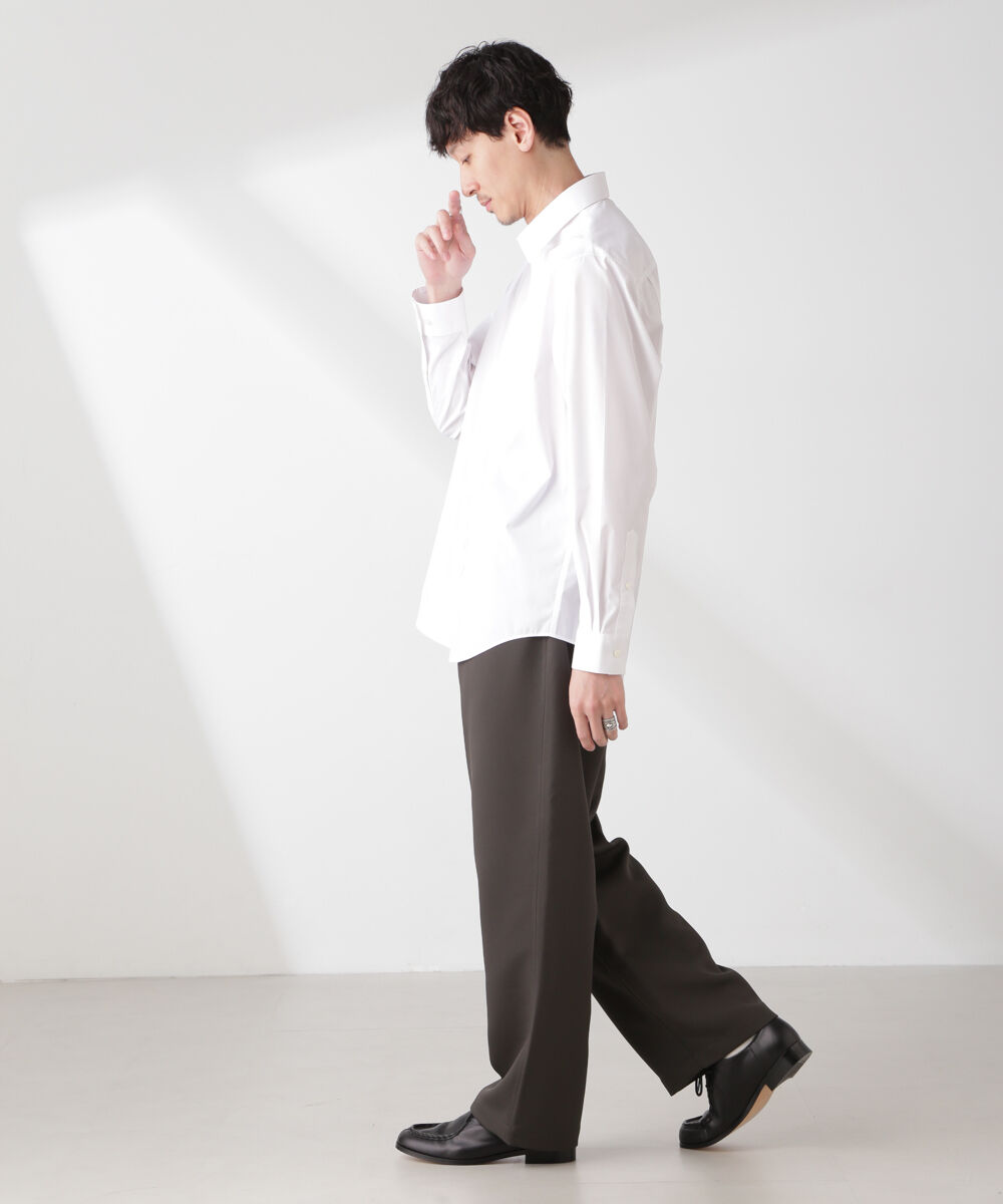 nano･universe「ESTENEIGE(R) レギュラーカラーシャツ 長袖/接触冷感」|シャツ・ブラウス|