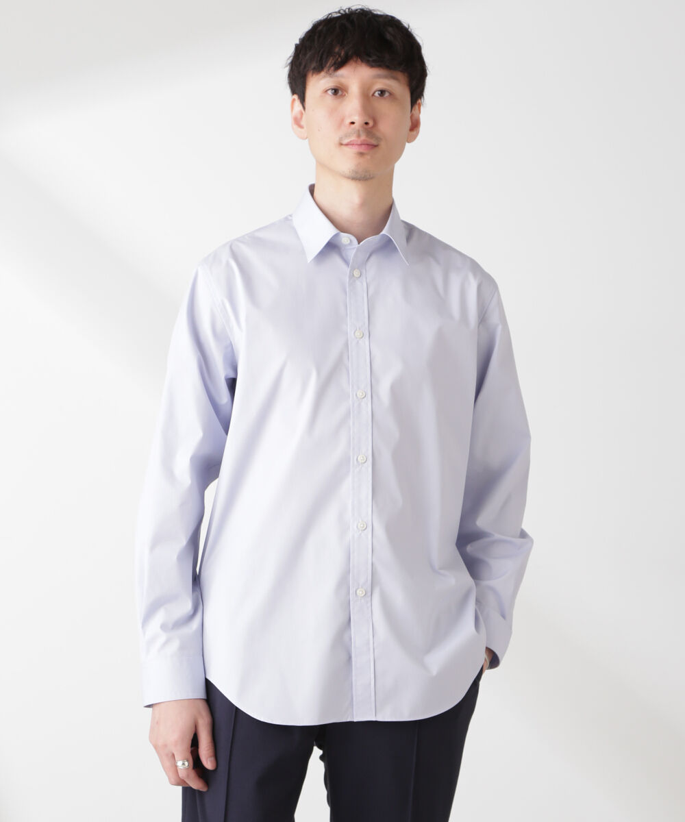 nano･universe「ESTENEIGE(R) レギュラーカラーシャツ 長袖/接触冷感」|シャツ・ブラウス|