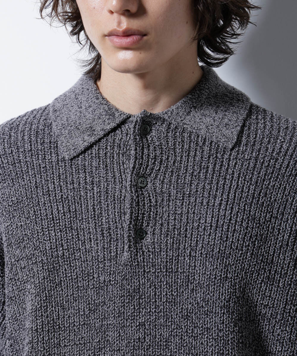 nano･universe「ミックスメランジニットポロ」|ニット・セーター|