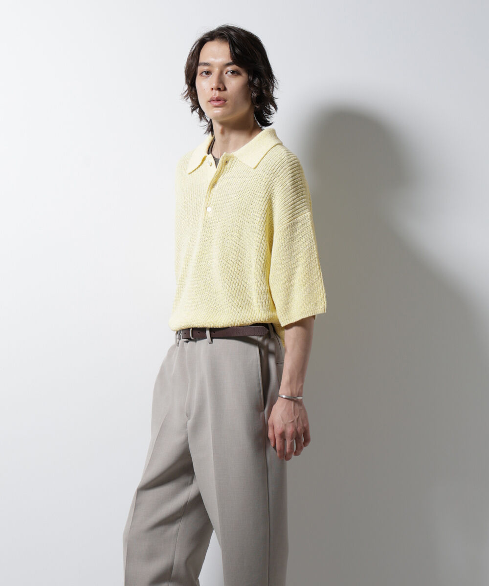 nano･universe「ミックスメランジニットポロ」|ニット・セーター|