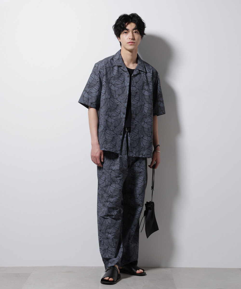 nano･universe「ボタニカルパターンサッカーイージーパンツ(セットアップ可)」|チノ|