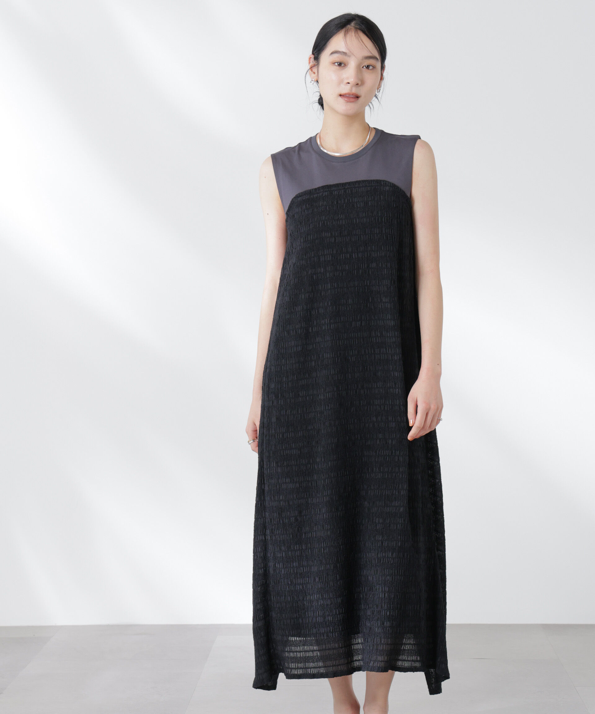 nano･universe「シャーリングベアドッキングカットワンピース」|ワンピース|