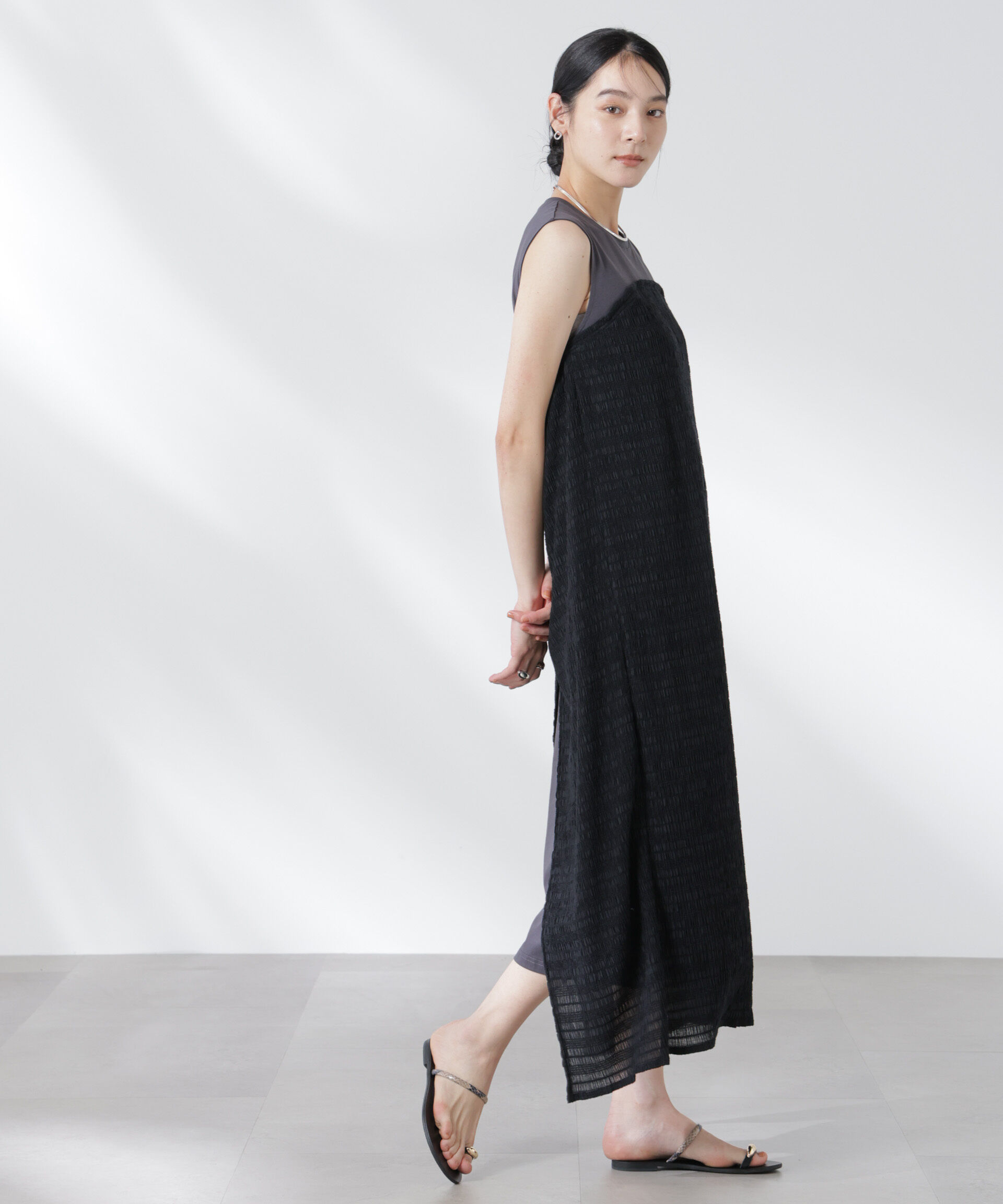 nano･universe「シャーリングベアドッキングカットワンピース」|ワンピース|