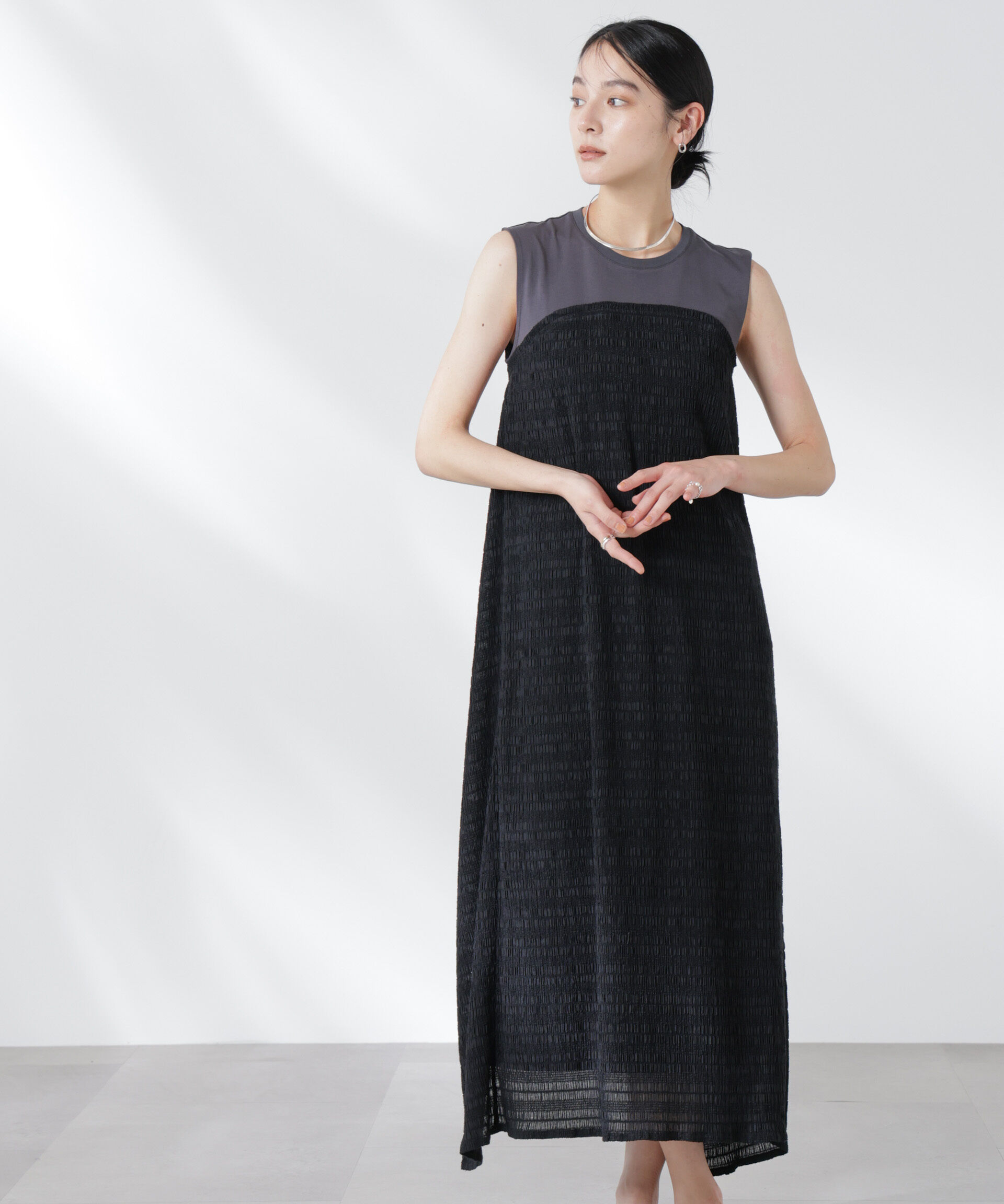 nano･universe「シャーリングベアドッキングカットワンピース」|ワンピース|