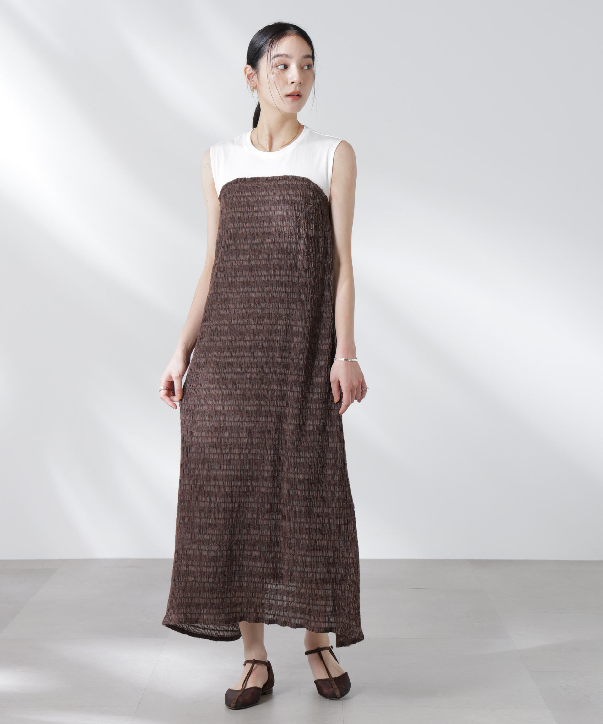 nano･universe「シャーリングベアドッキングカットワンピース」|ワンピース|