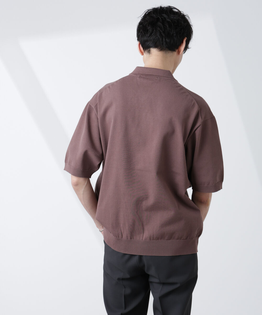  「コットン/ソロナ プレーティング 半袖ニットポロシャツ」|Tシャツ・カットソー|