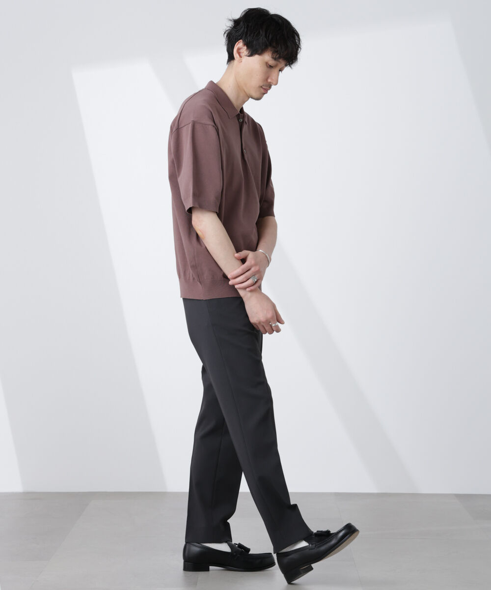  「コットン/ソロナ プレーティング 半袖ニットポロシャツ」|Tシャツ・カットソー|