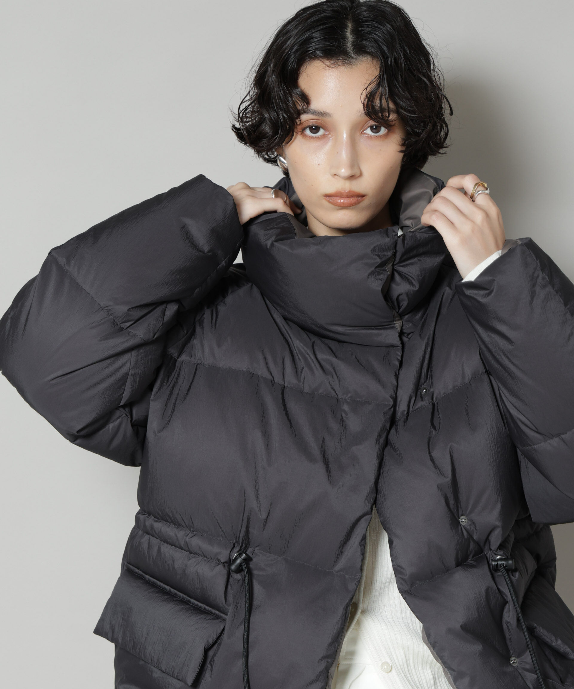 nano･universe「「西川ダウン(R)」バイカラーボリュームダウン」|ダウン|