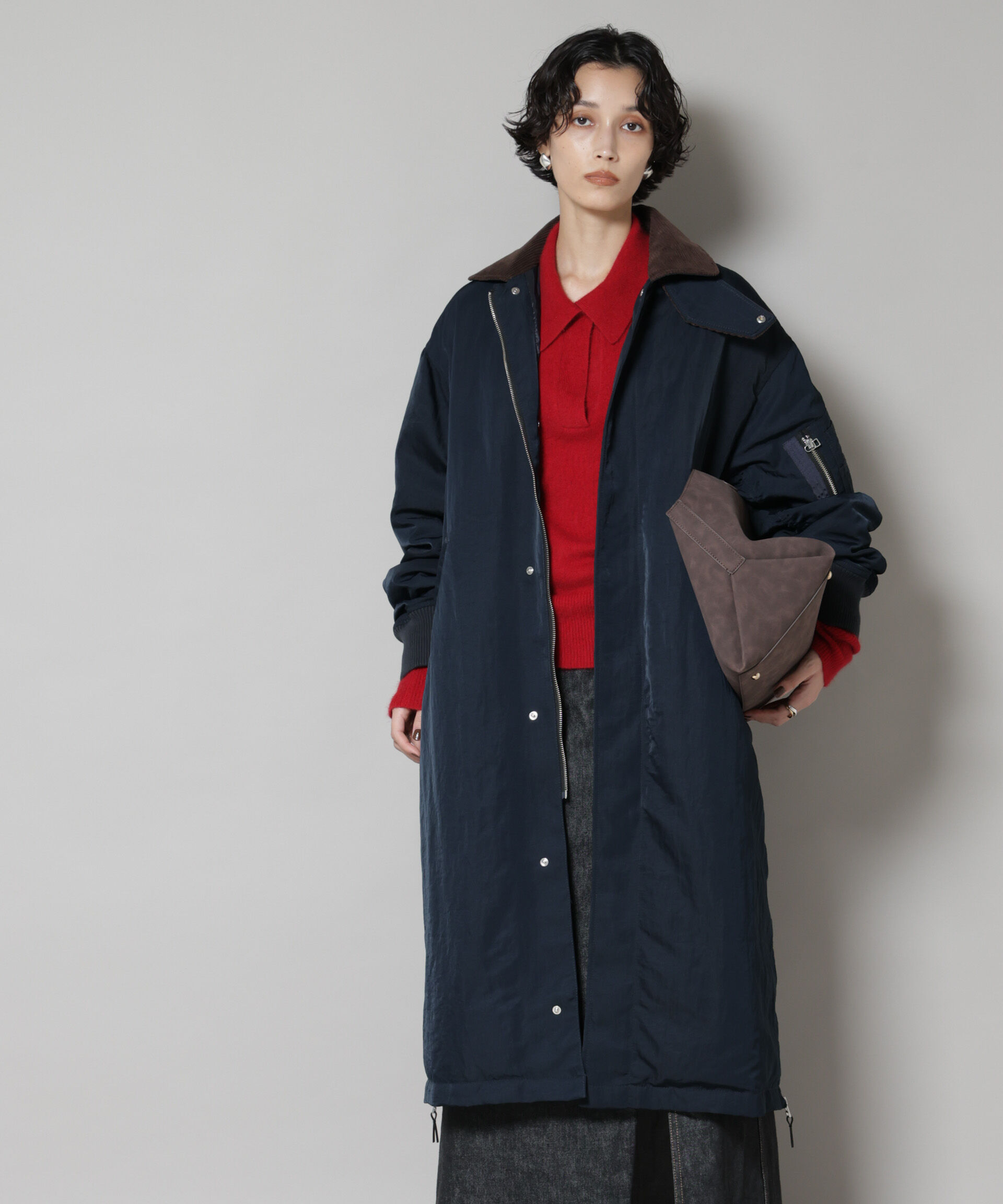 nano･universe「「STEVELOUR」「西川ダウン(R)」ミリタリーロングコート」|ダウン|