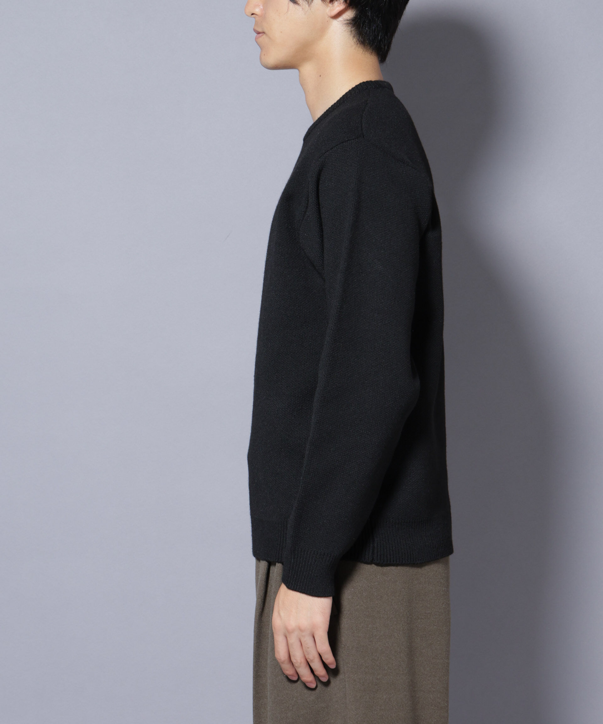 nano･universe「PBTストレッチクルーネックニット」|ニット・セーター|