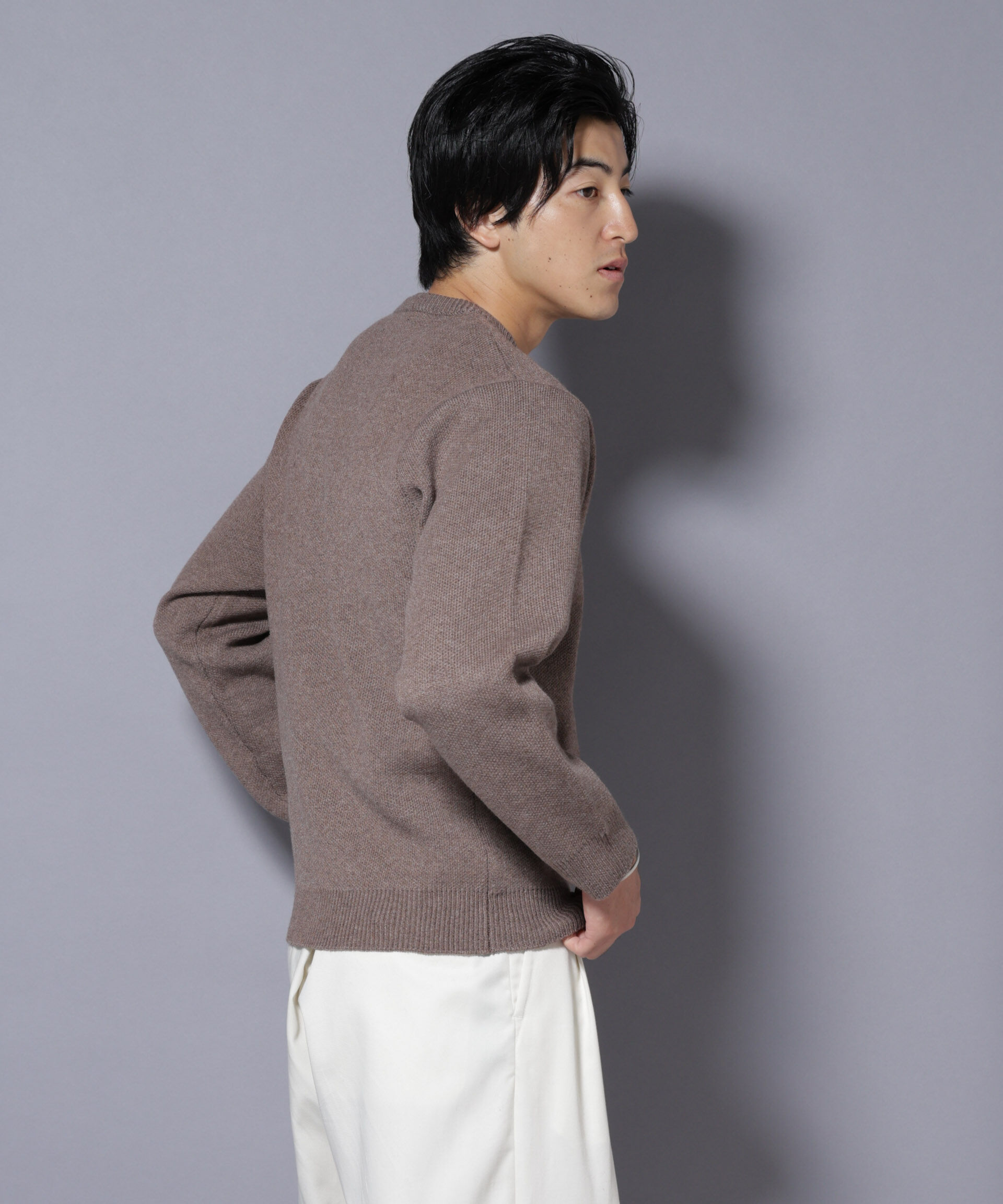 nano･universe「PBTストレッチクルーネックニット」|ニット・セーター|