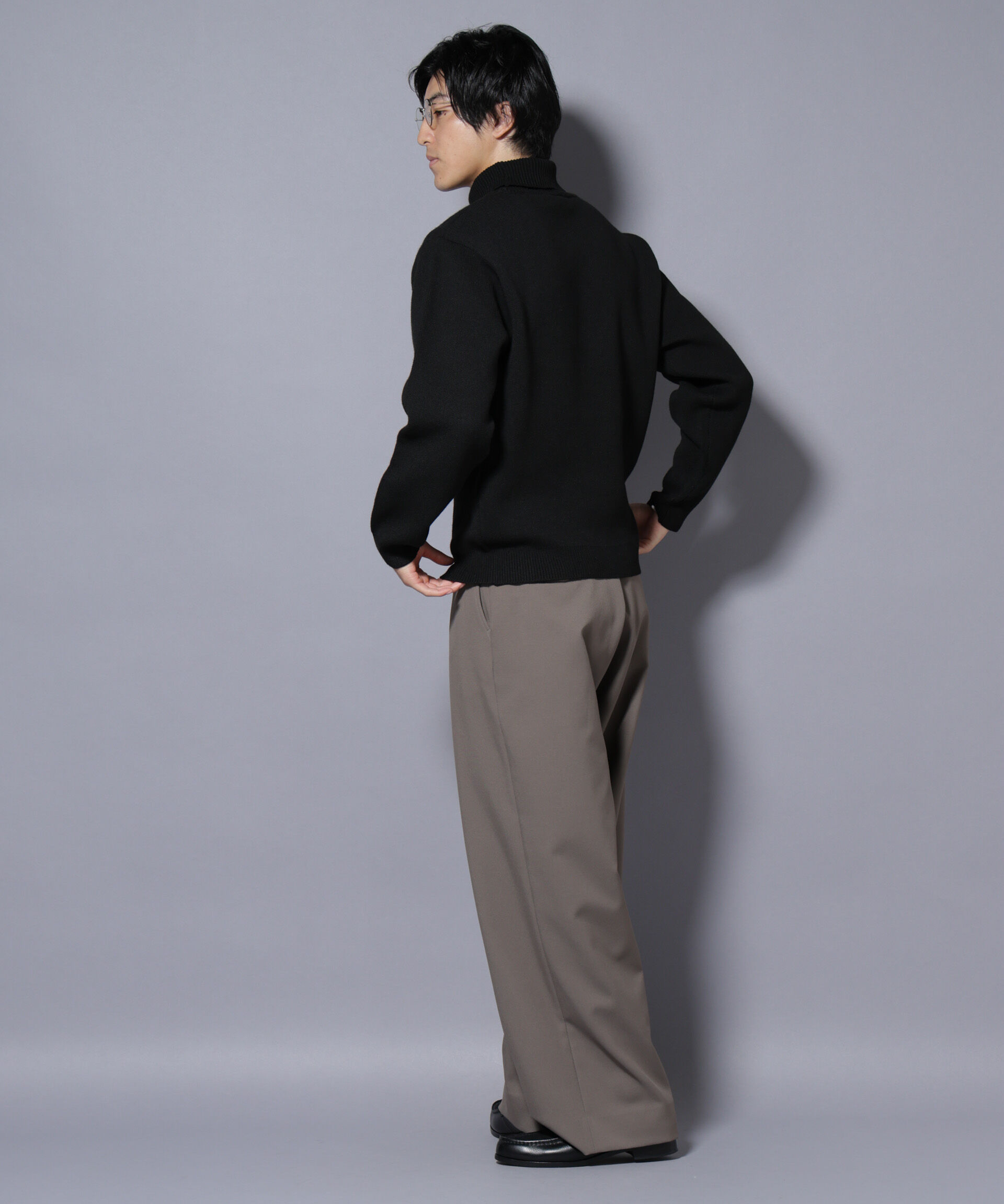 nano･universe「PBTストレッチタートルネックニット」|ニット・セーター|