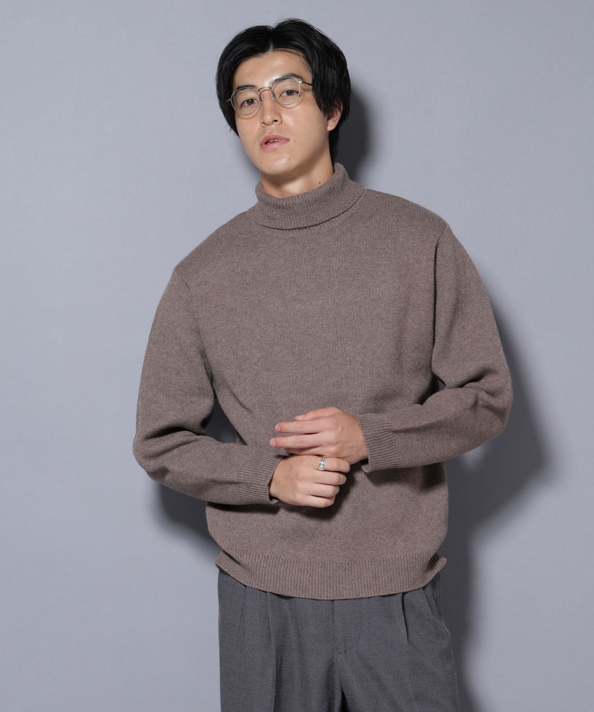 nano･universe「PBTストレッチタートルネックニット」|ニット・セーター|