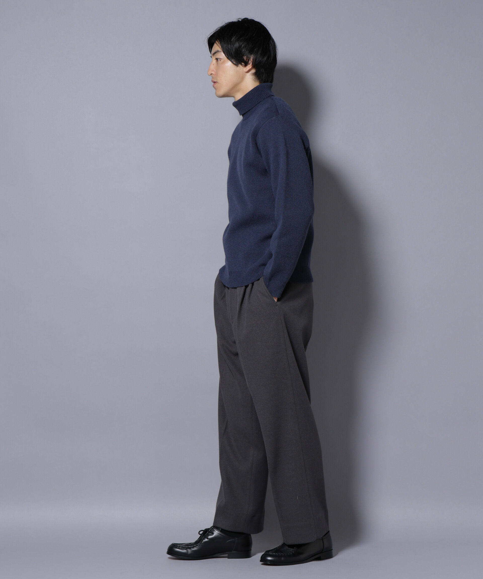 nano･universe「PBTストレッチタートルネックニット」|ニット・セーター|