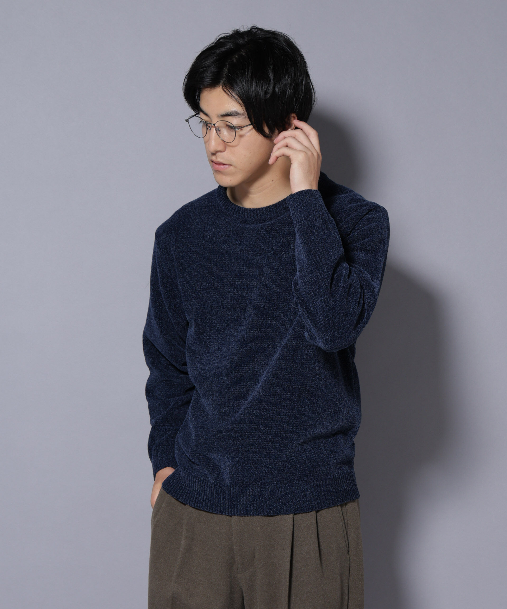 nano･universe「ナノベアモールニットクルーネック 1」|ニット・セーター|