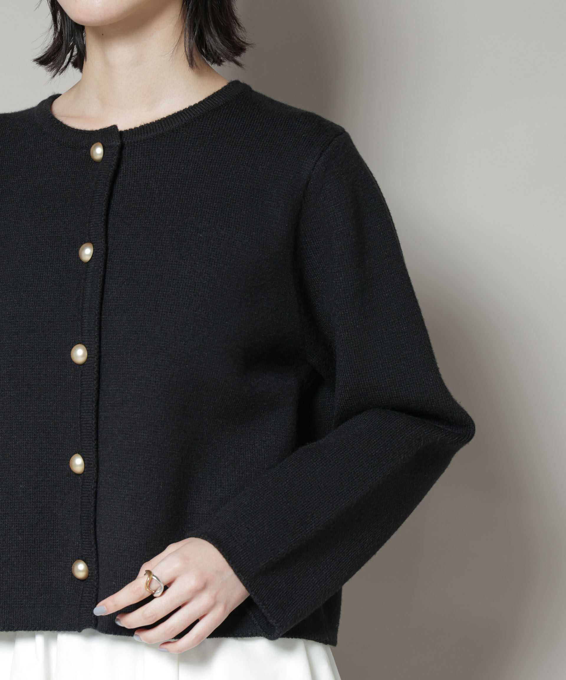 nano･universe「ミラノリブニットジャケット」|ニット・セーター|