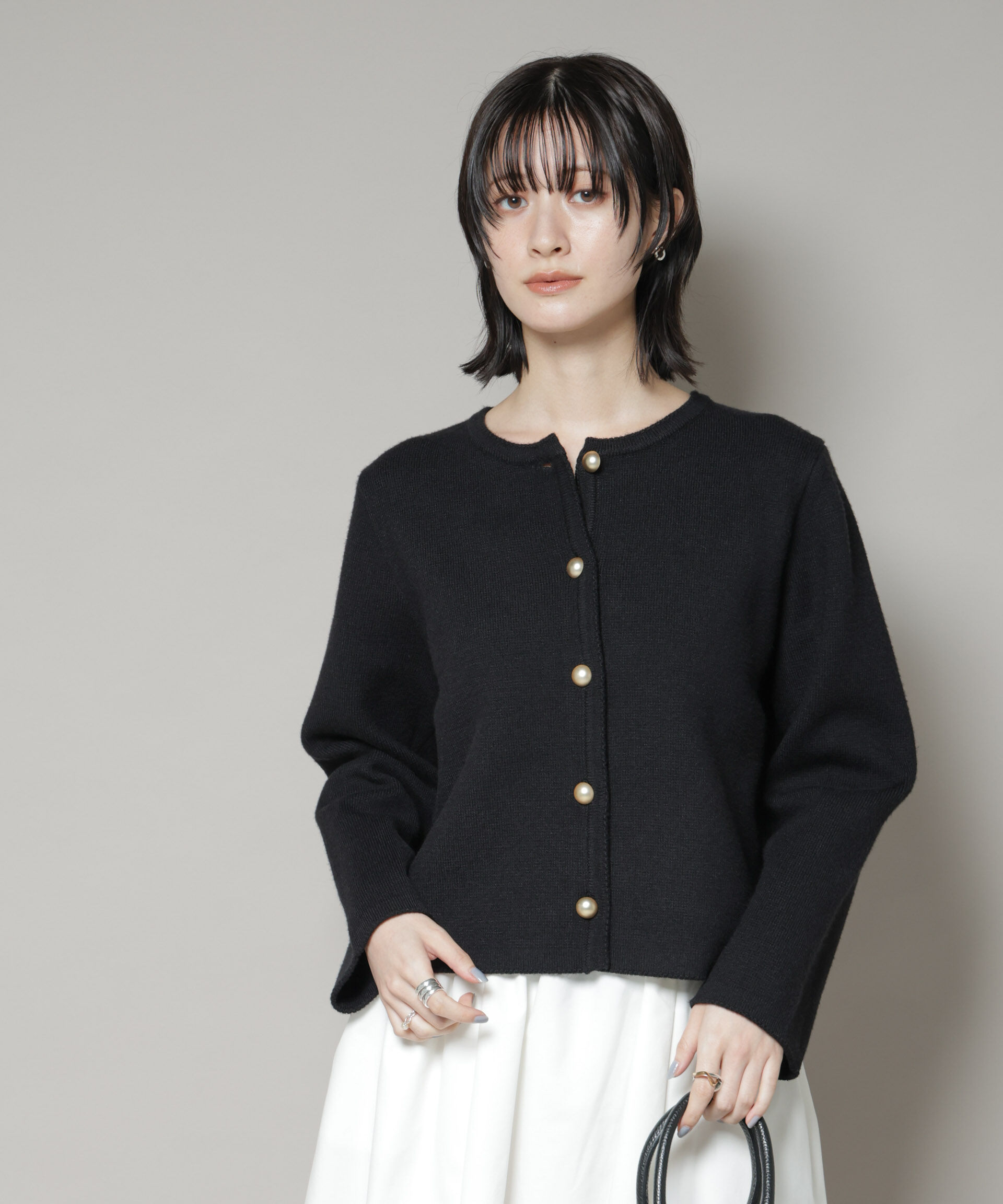 nano･universe「ミラノリブニットジャケット」|ニット・セーター|