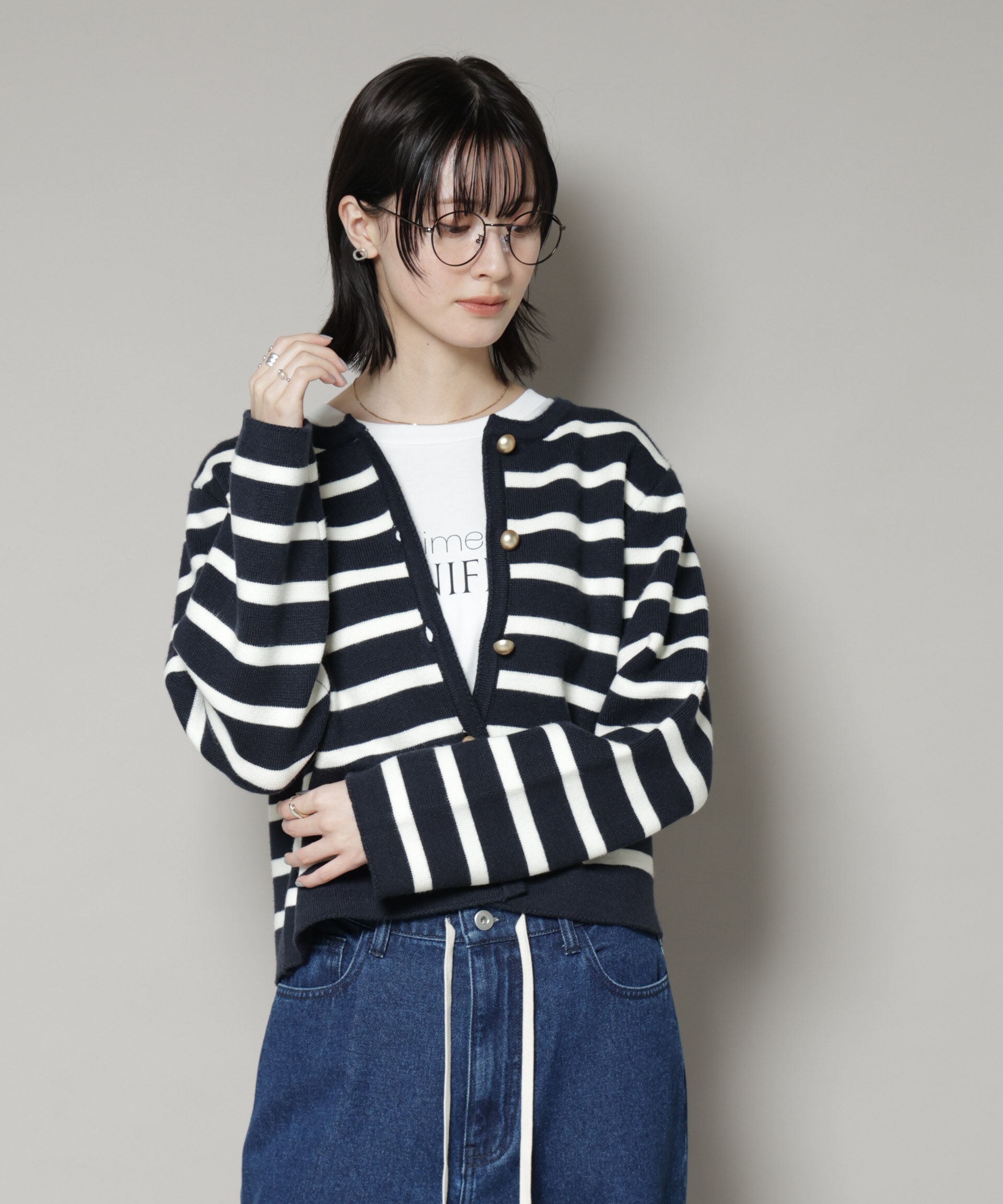 nano･universe「ミラノリブニットジャケット」|ニット・セーター|