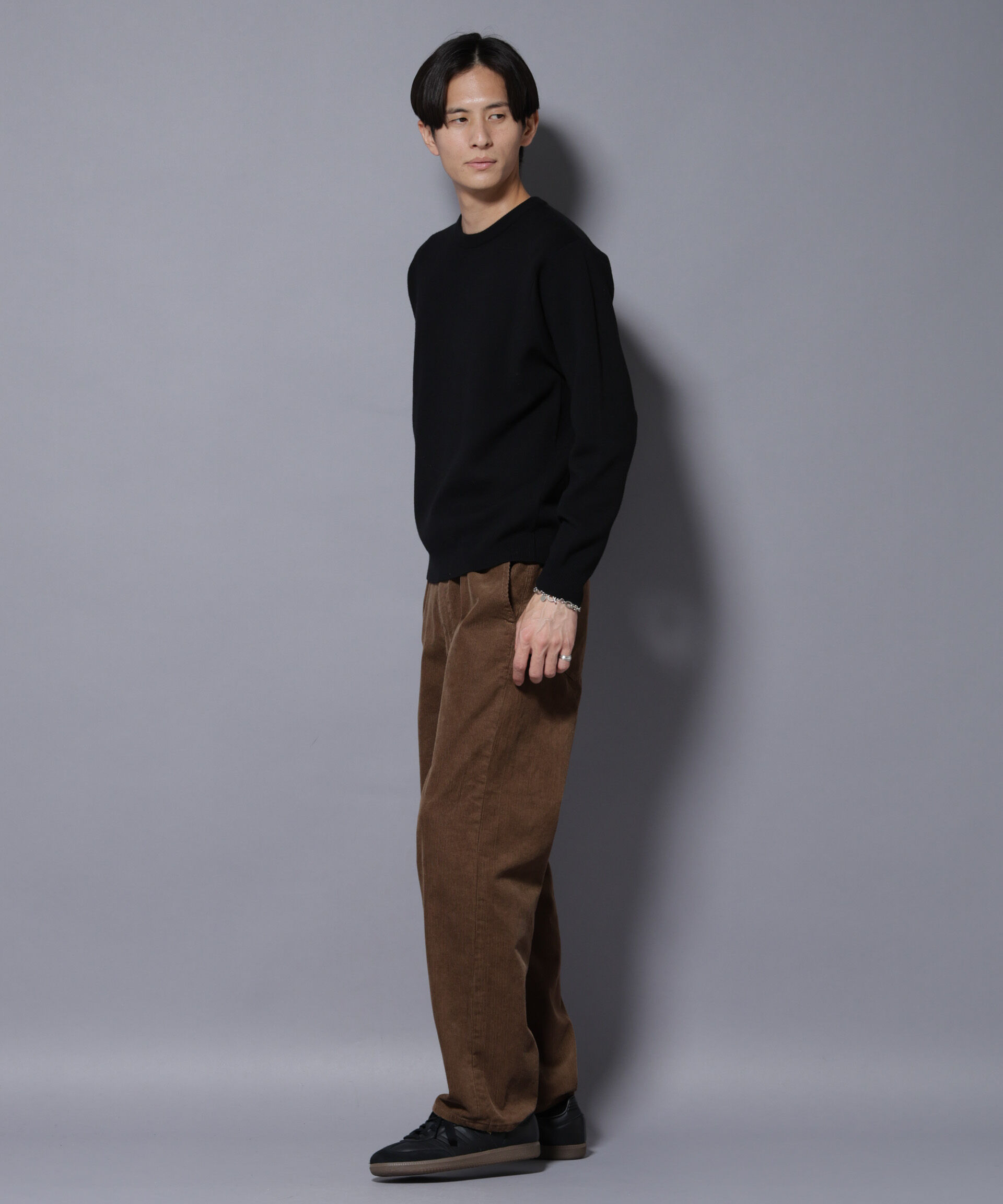 nano･universe「シルク混クルーネックニット」|ニット・セーター|