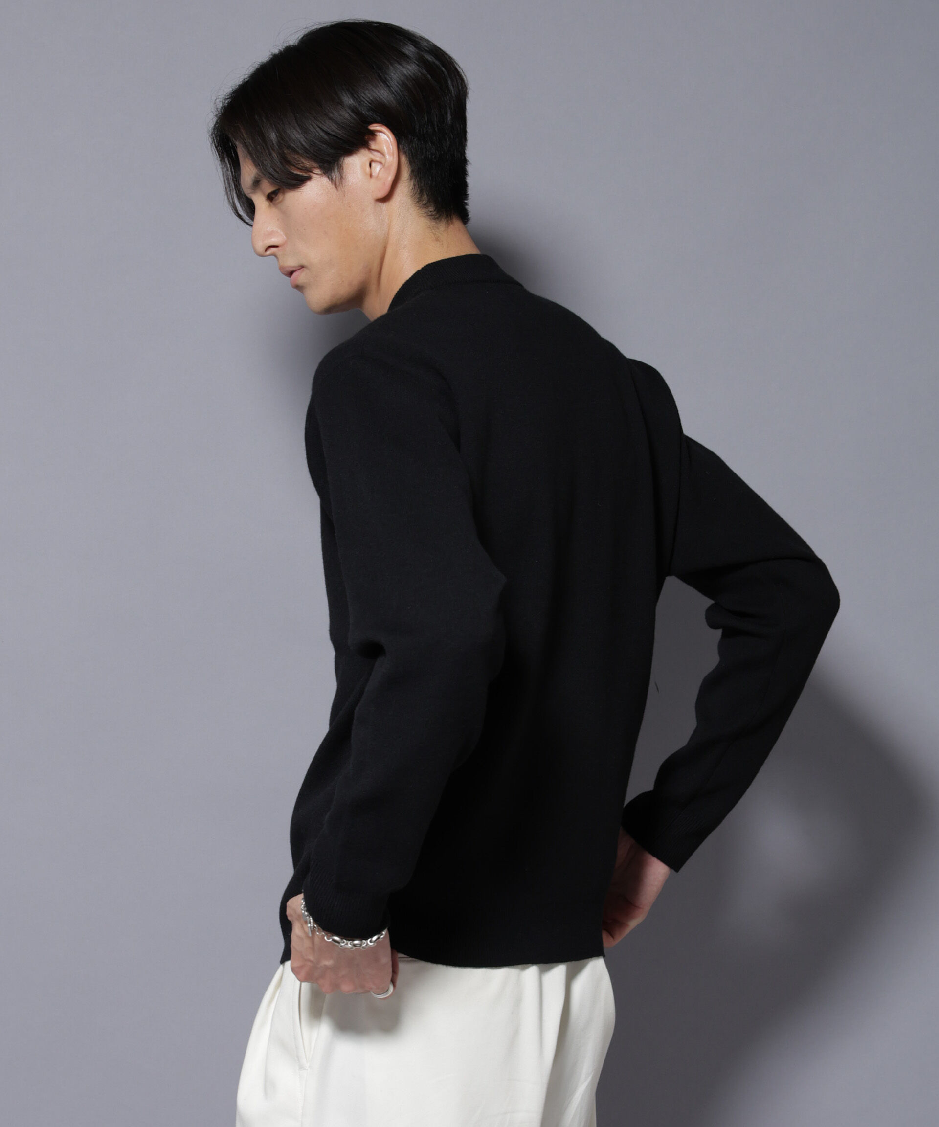 nano･universe「シルク混モックネックニット」|ニット・セーター|