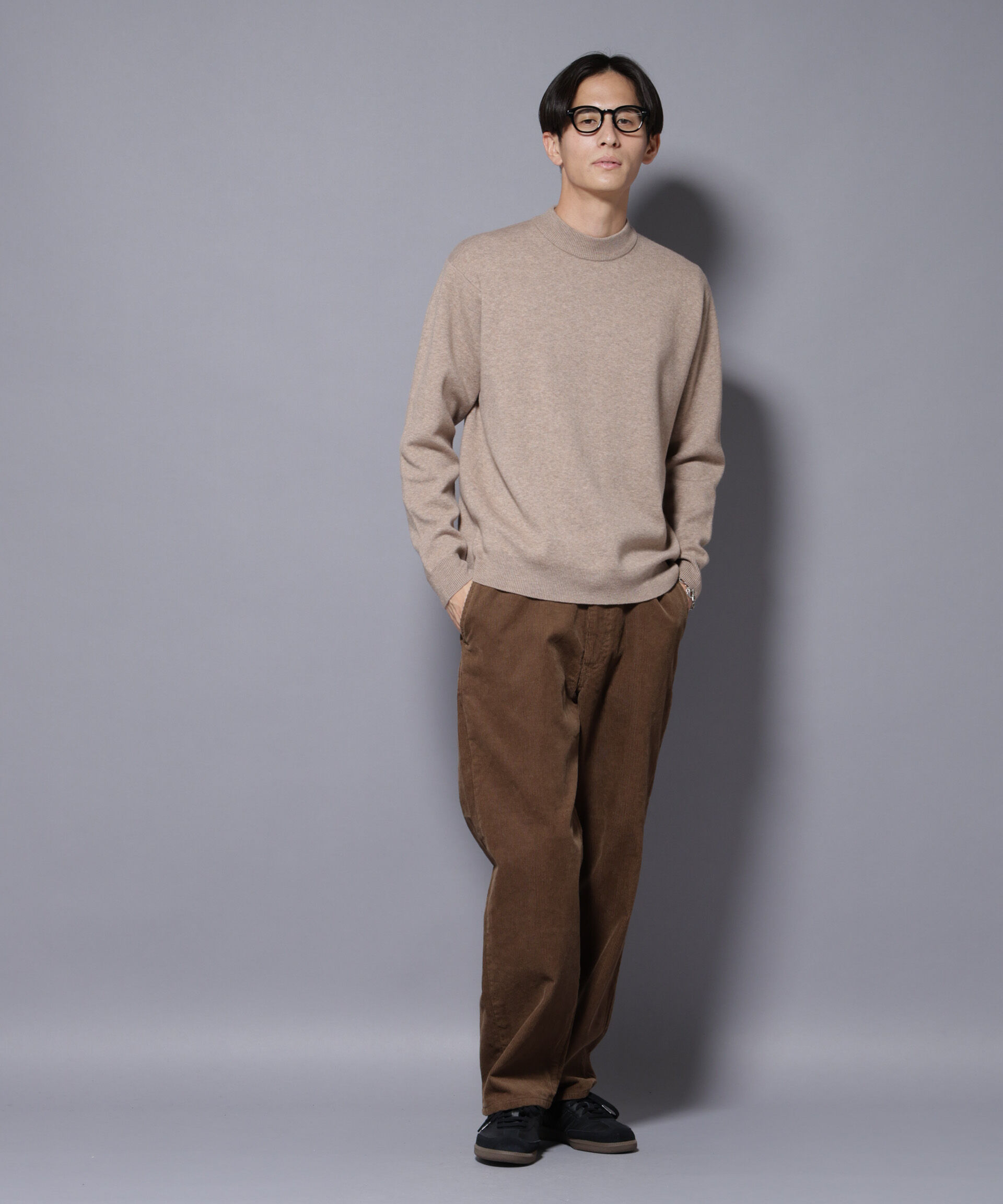 nano･universe「シルク混モックネックニット」|ニット・セーター|