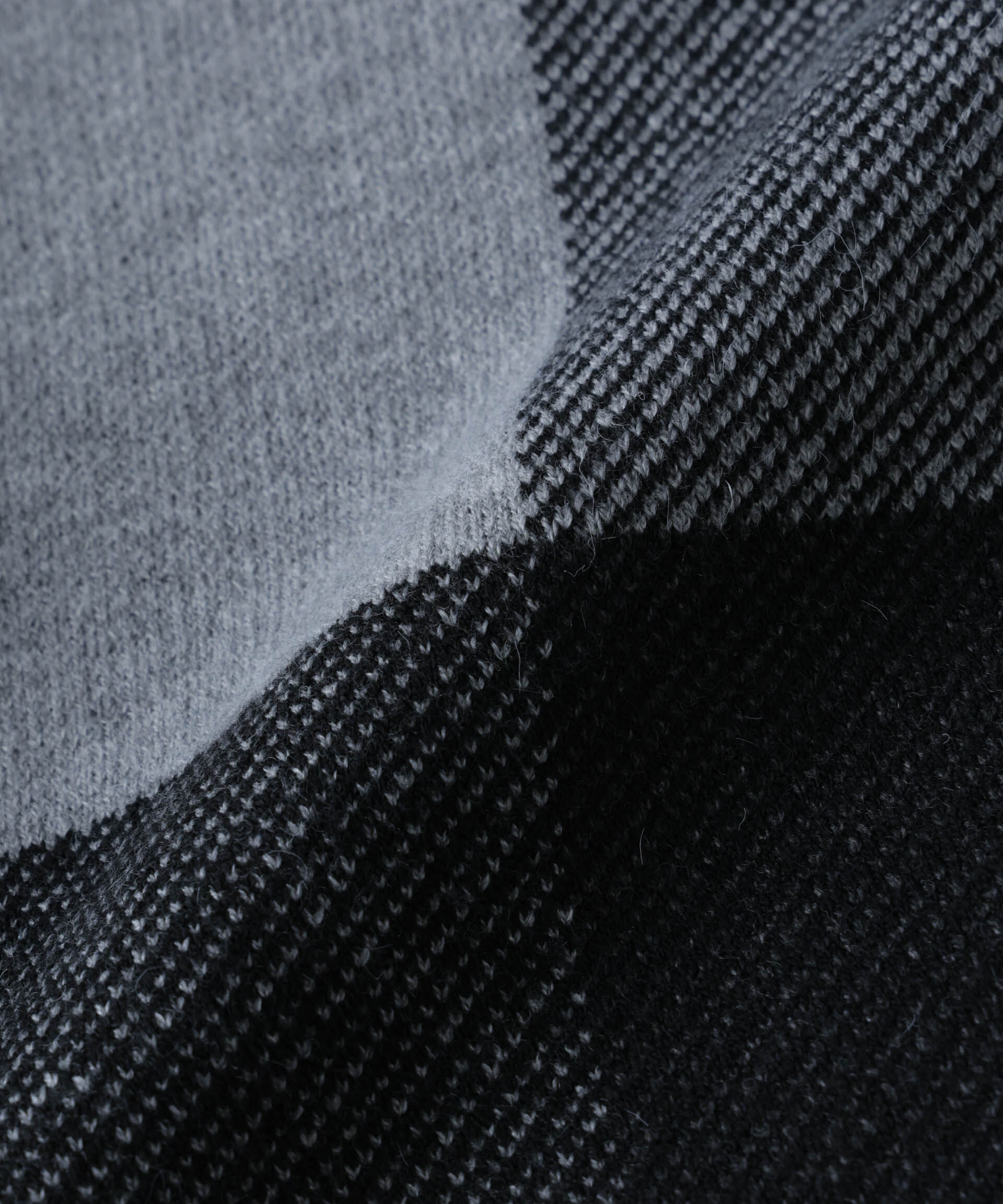 nano･universe「ブロックチェッククルーネックニット」|ニット・セーター|