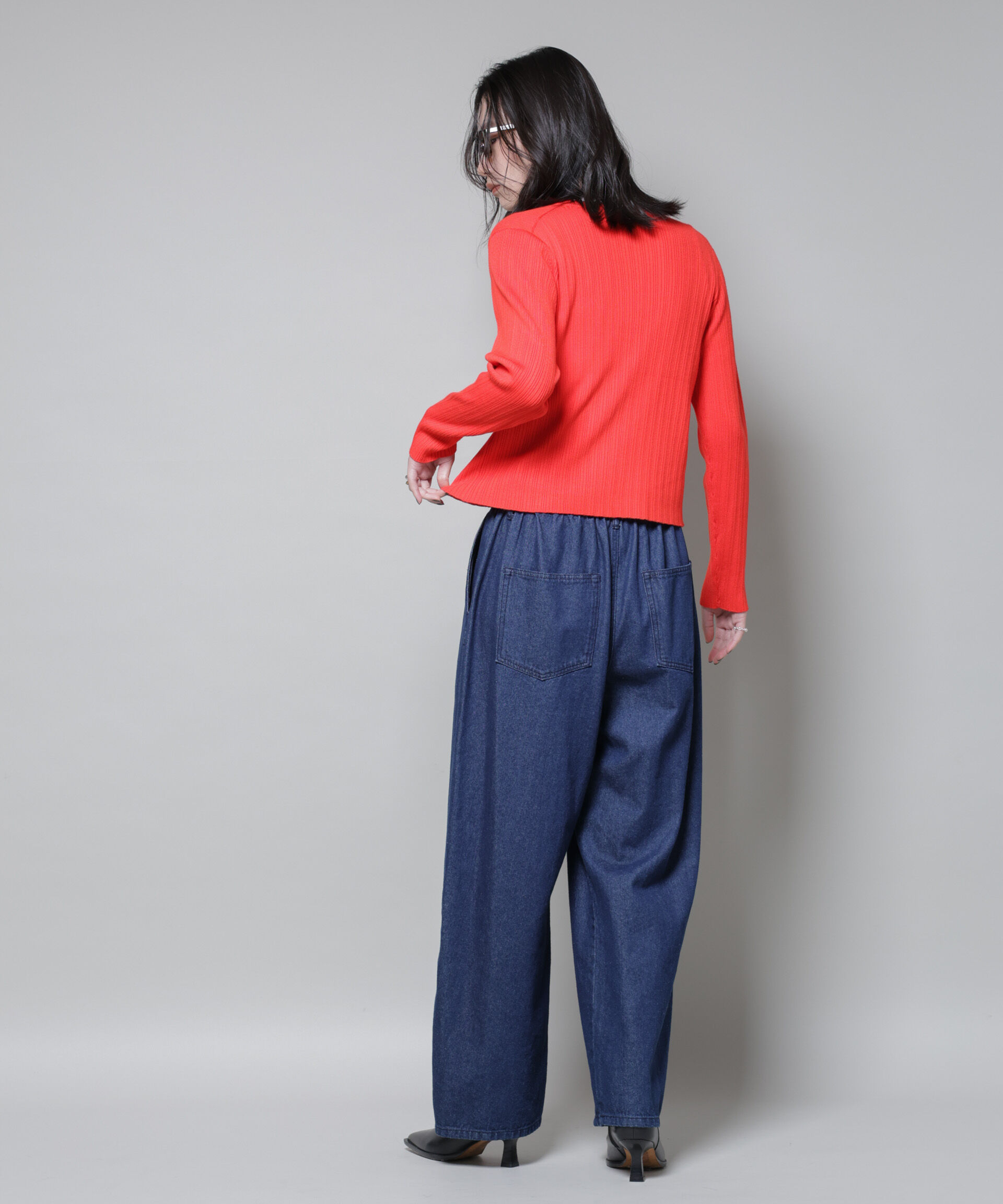 nano･universe「ホホバオイル加工ランダムリブカーディガン」|ニット・セーター|