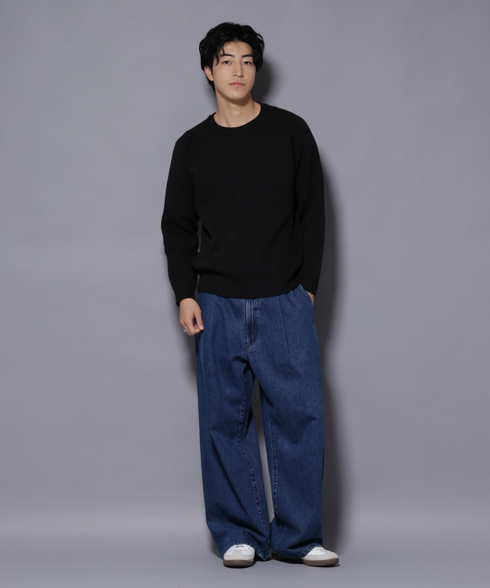 nano･universe「ウォッシャブル ダブルフェイスニット」|ニット・セーター|