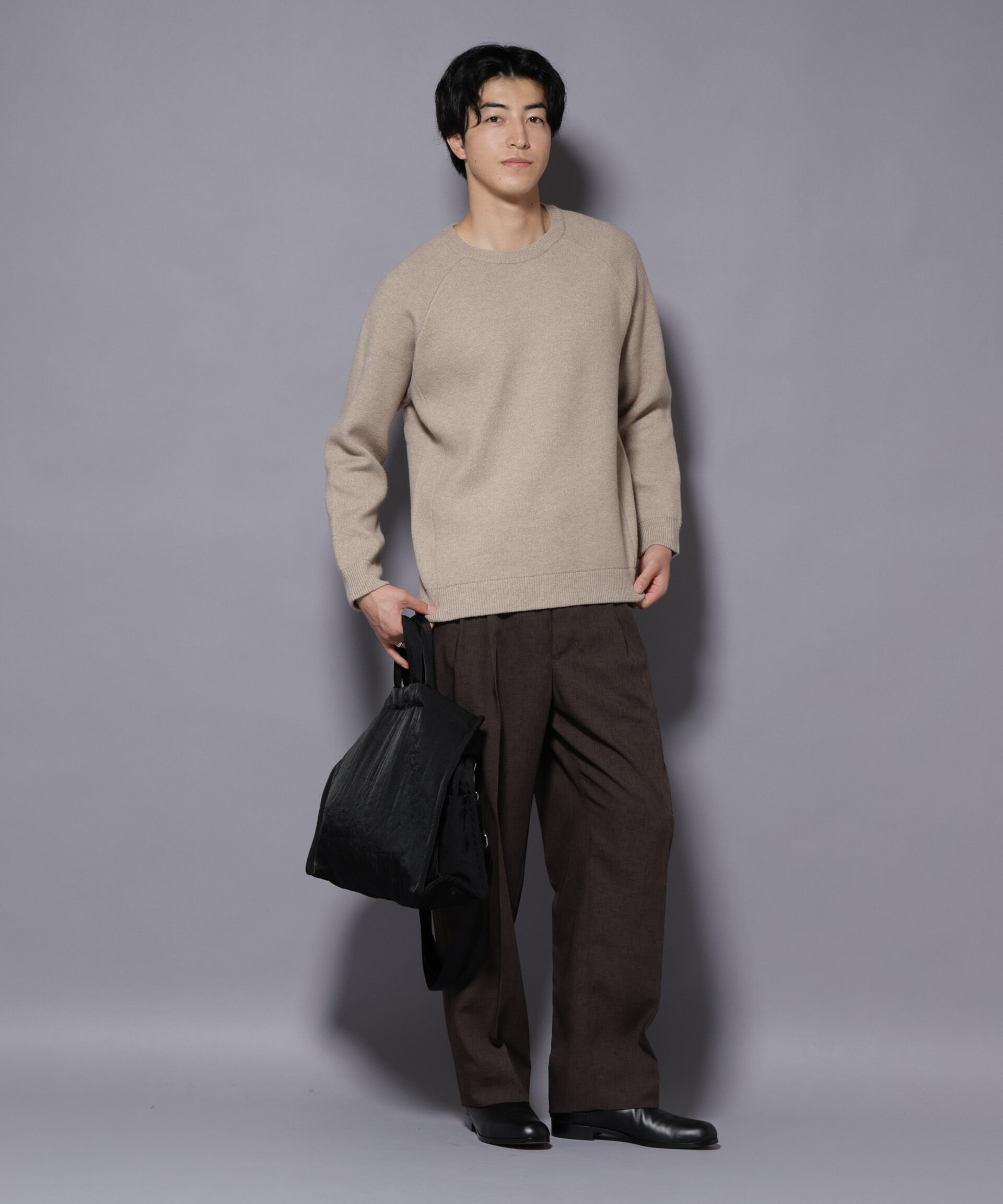 nano･universe「ウォッシャブル ダブルフェイスニット」|ニット・セーター|