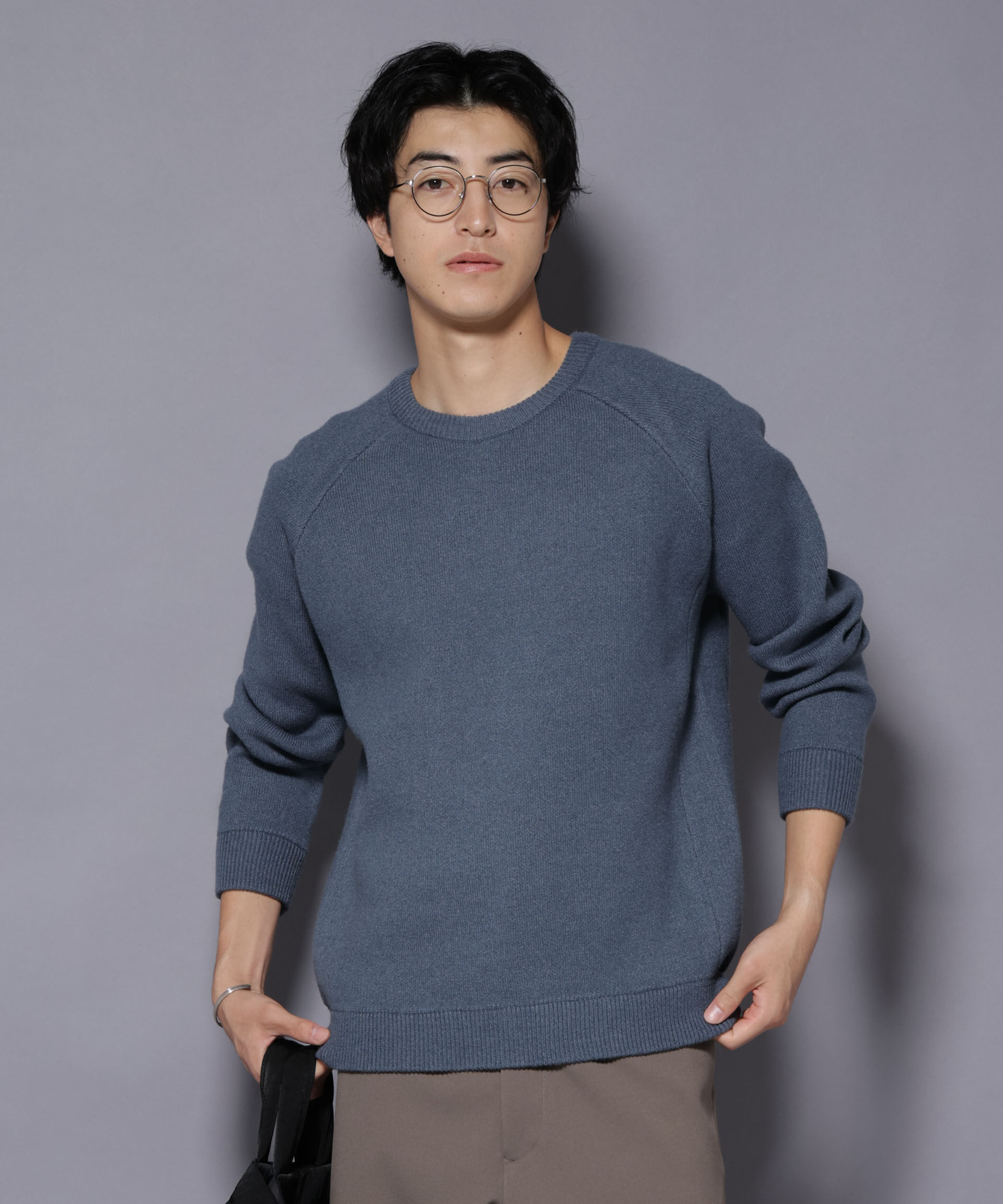 nano･universe「ウォッシャブル ダブルフェイスニット」|ニット・セーター|