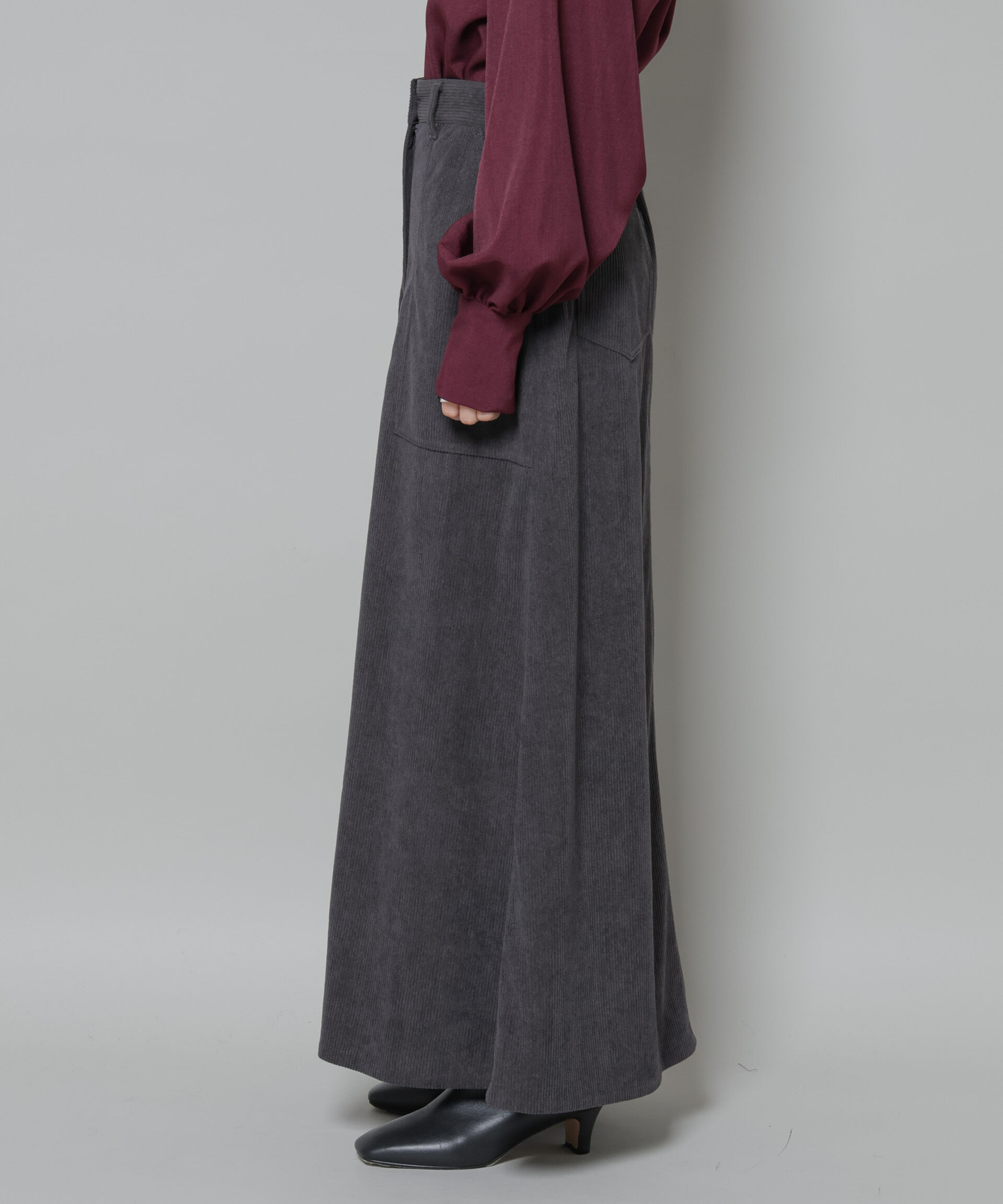 nano･universe「ソフトコーデュロイマキシスカート」|スカート|