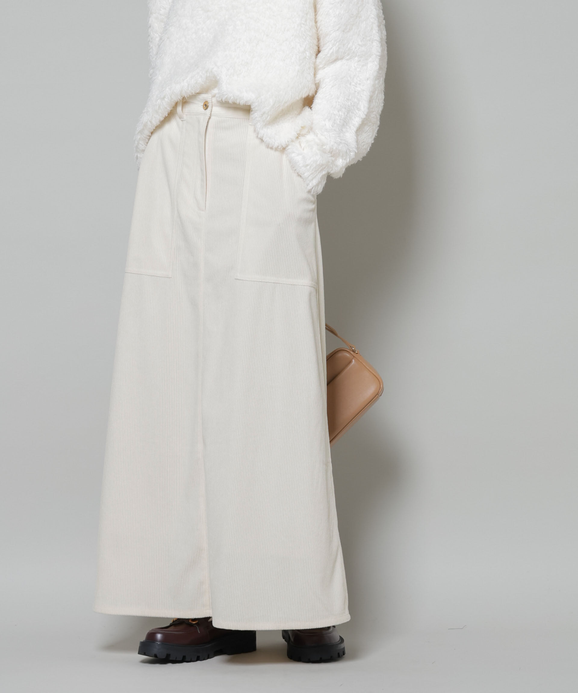 nano･universe「ソフトコーデュロイマキシスカート」|スカート|