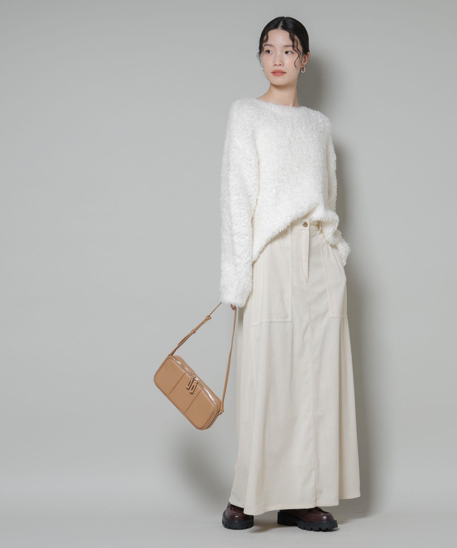 nano･universe「ソフトコーデュロイマキシスカート」|スカート|