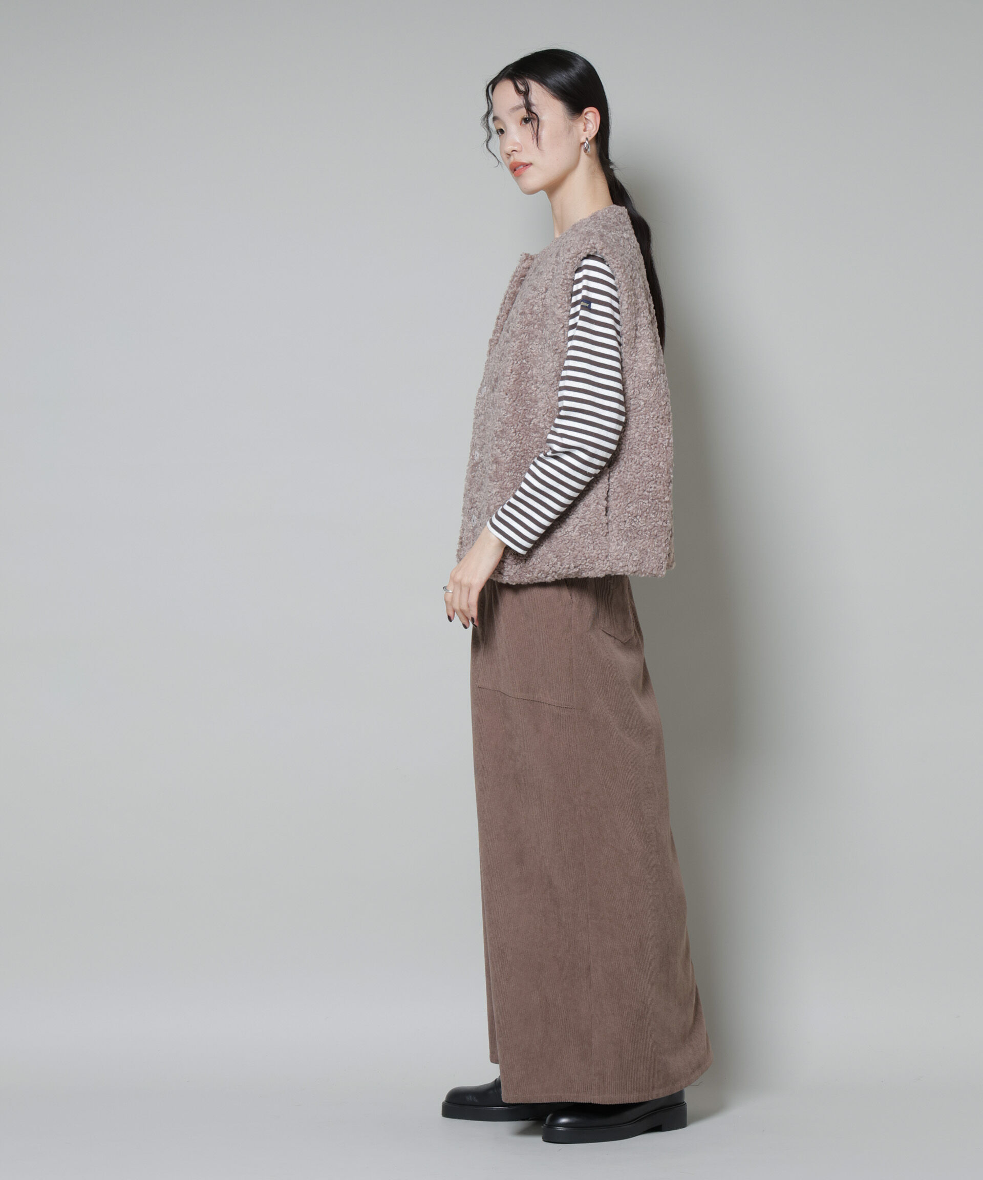 nano･universe「ソフトコーデュロイマキシスカート」|スカート|