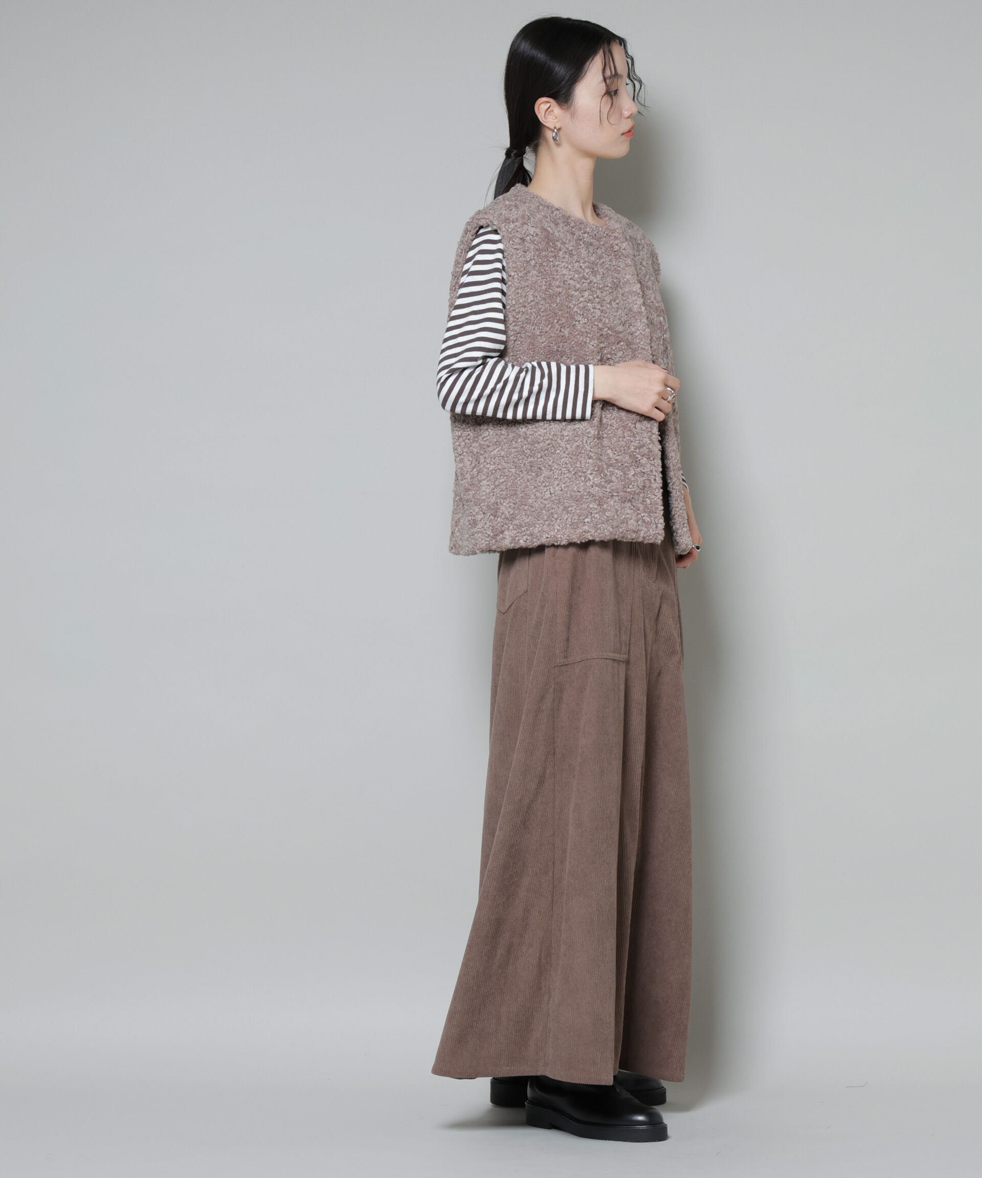 nano･universe「ソフトコーデュロイマキシスカート」|スカート|