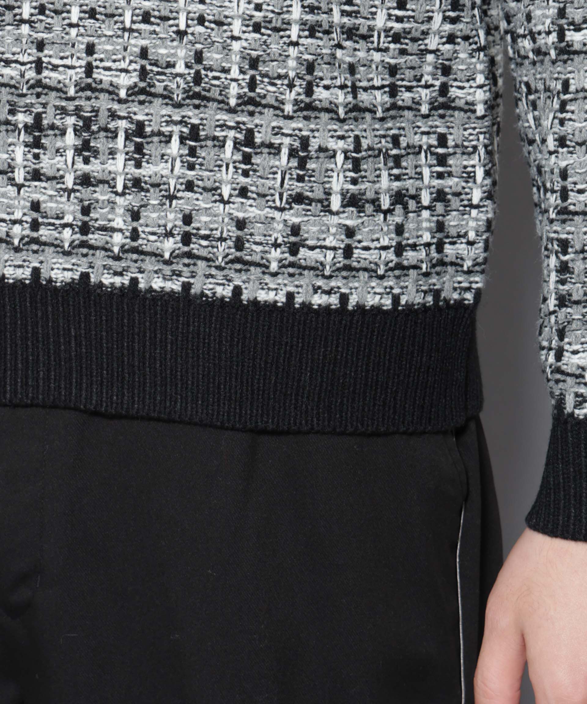 nano･universe「ツイードジャガードニット」|ニット・セーター|