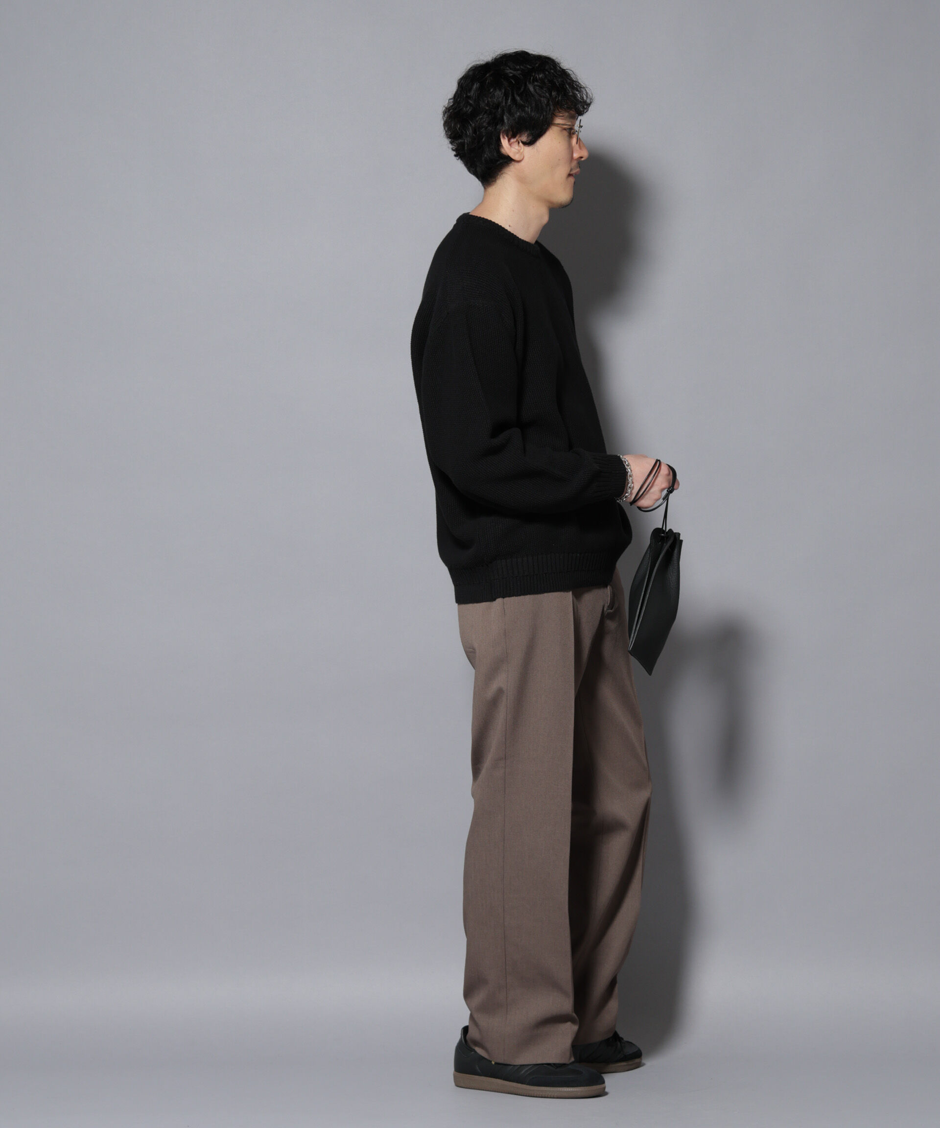 nano･universe「コットンMIXバルキーカノコクルーネックニット」|ニット・セーター|