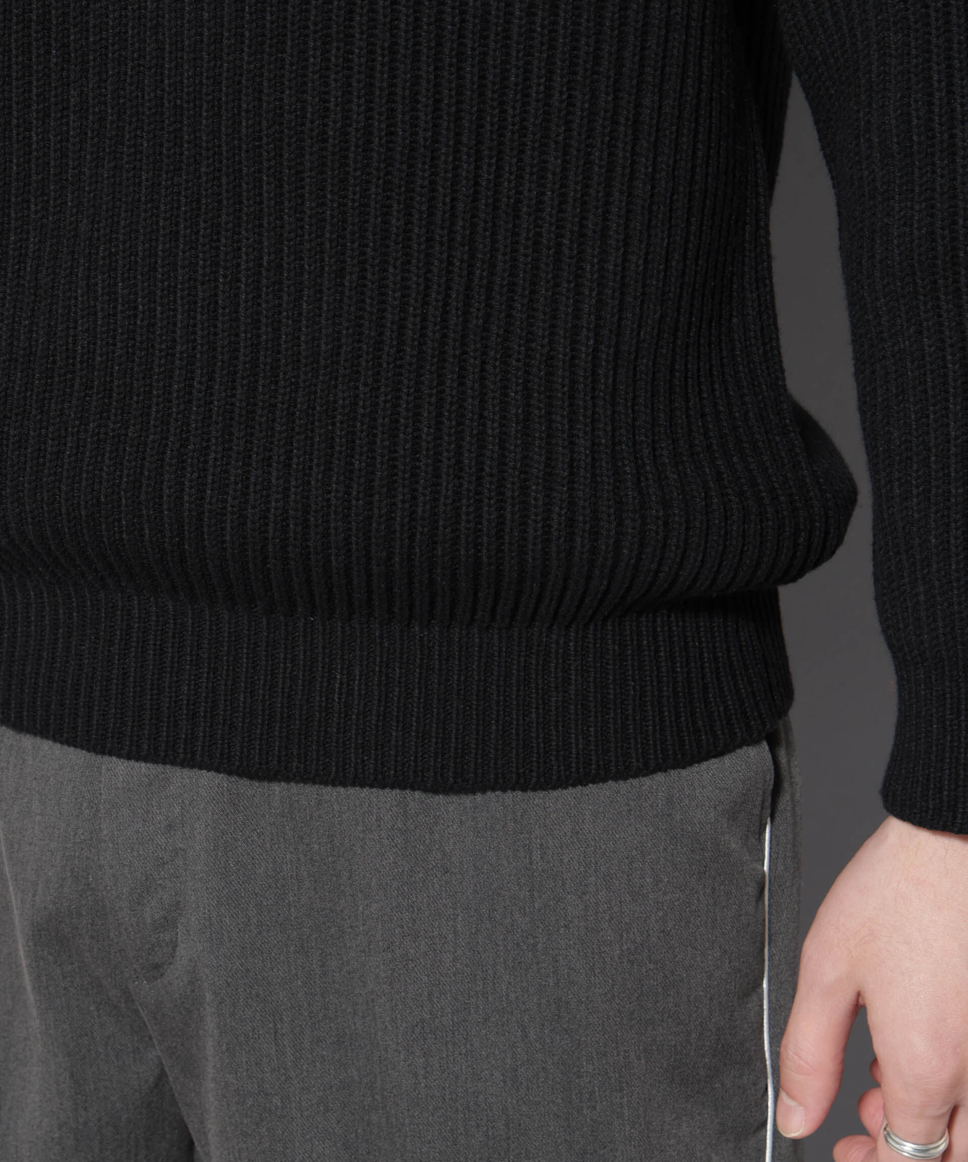 nano･universe「コットンMIXバルキーモックネックニット」|ニット・セーター|