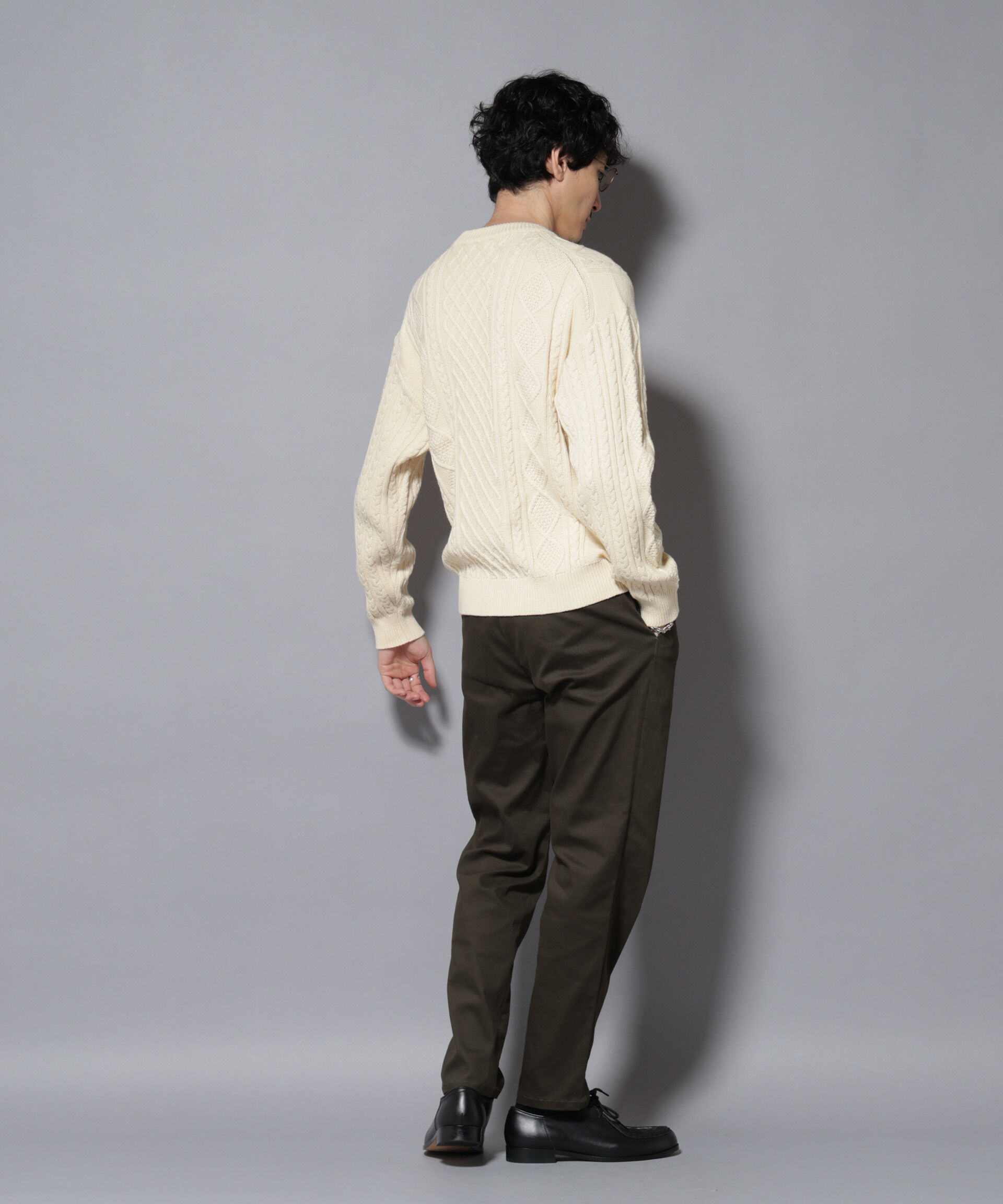 nano･universe「コットンMIXバルキーケーブルニット」|ニット・セーター|