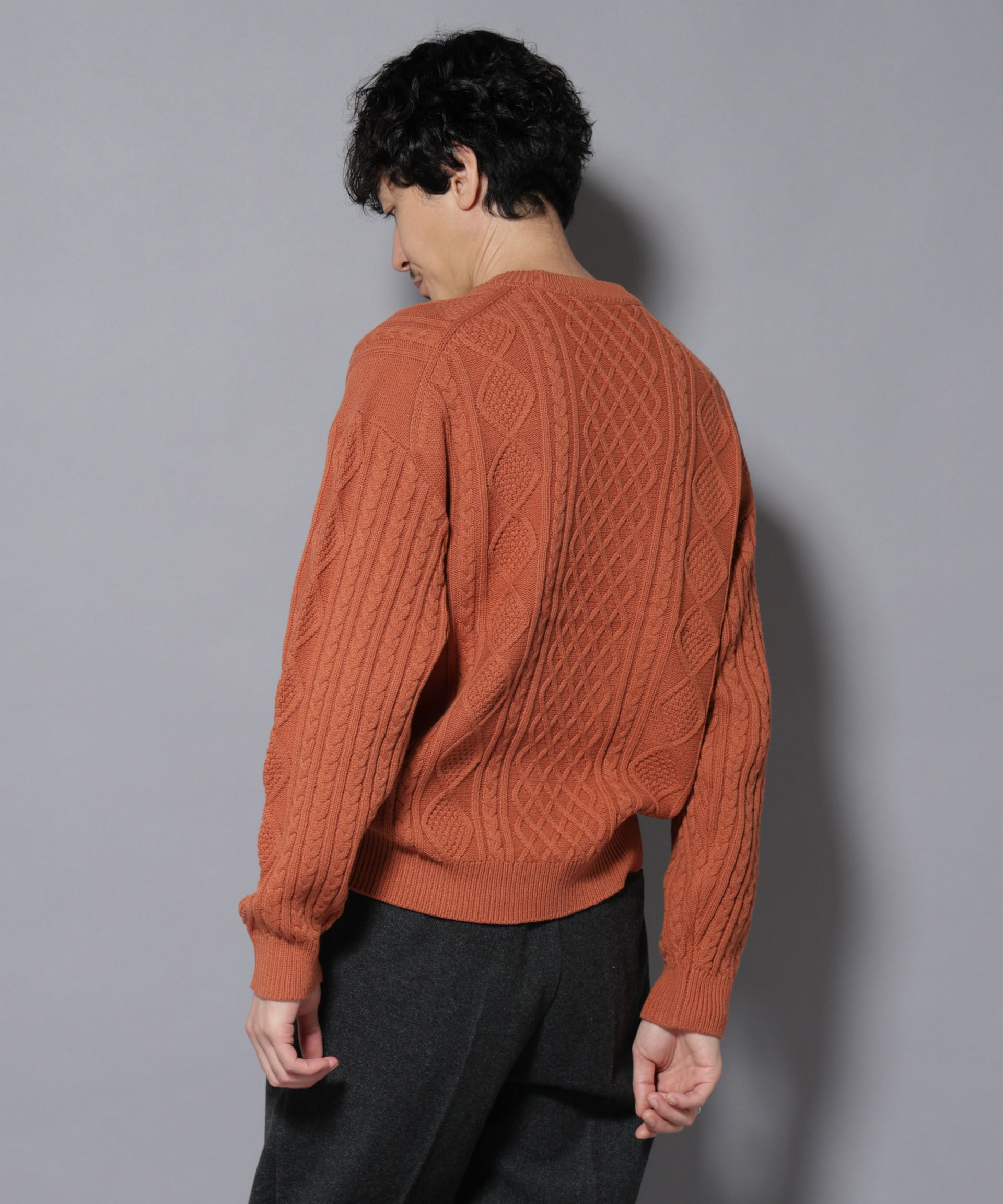 nano･universe「コットンMIXバルキーケーブルニット」|ニット・セーター|