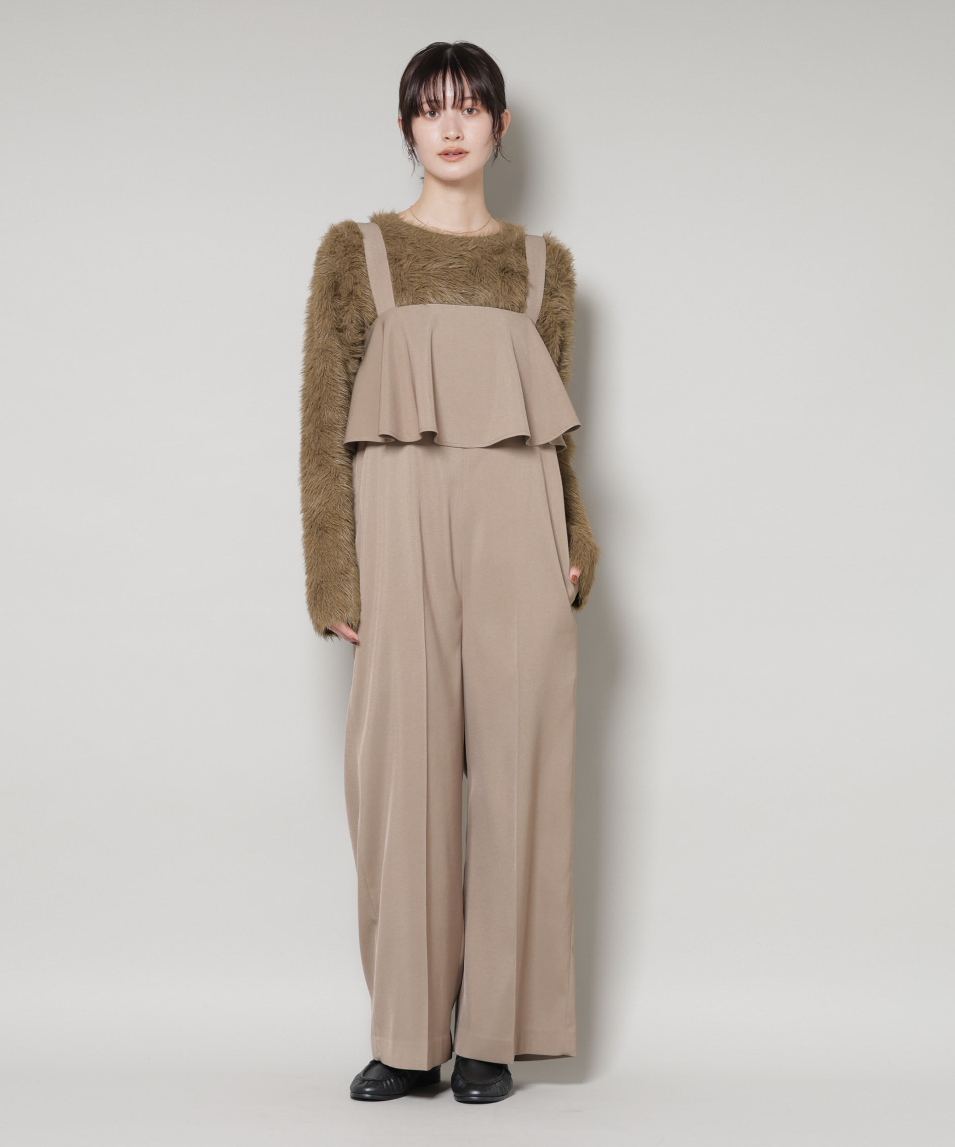 nano･universe「ミックスシャギーボートネックワイドニット」|ニット・セーター|