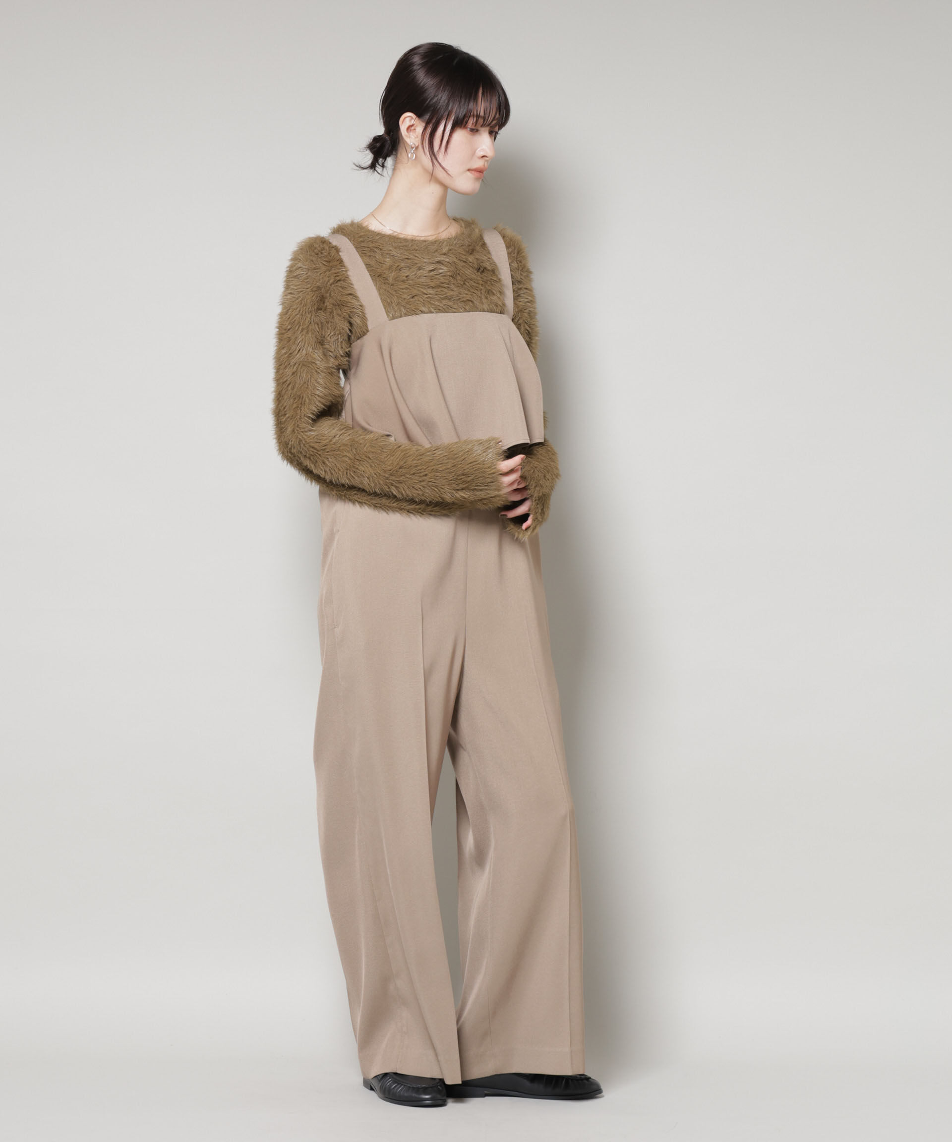 nano･universe「ミックスシャギーボートネックワイドニット」|ニット・セーター|