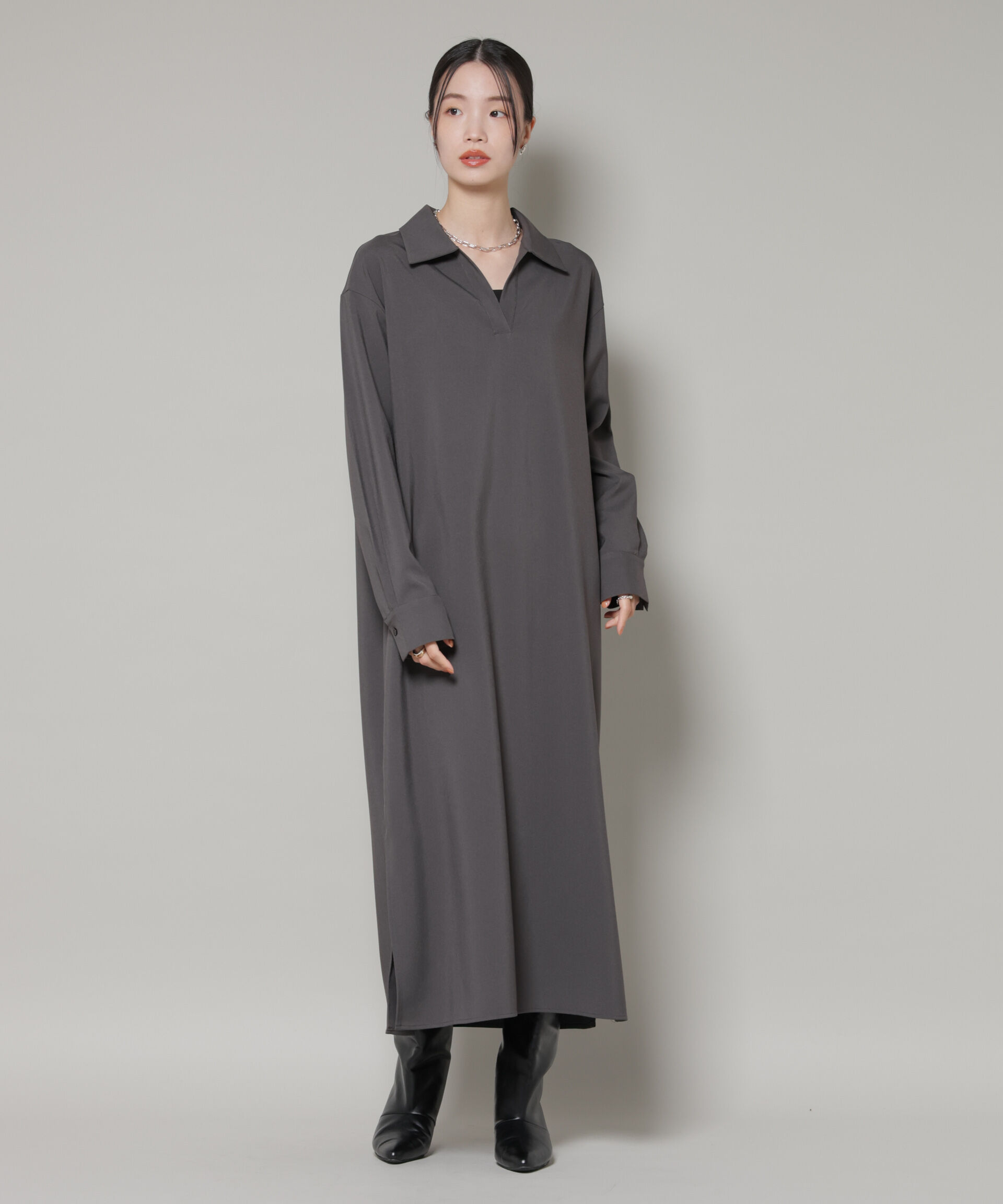 nano･universe「キャミビスチェ&times;スキッパーワンピース アンサンブルセット」|ワンピース|